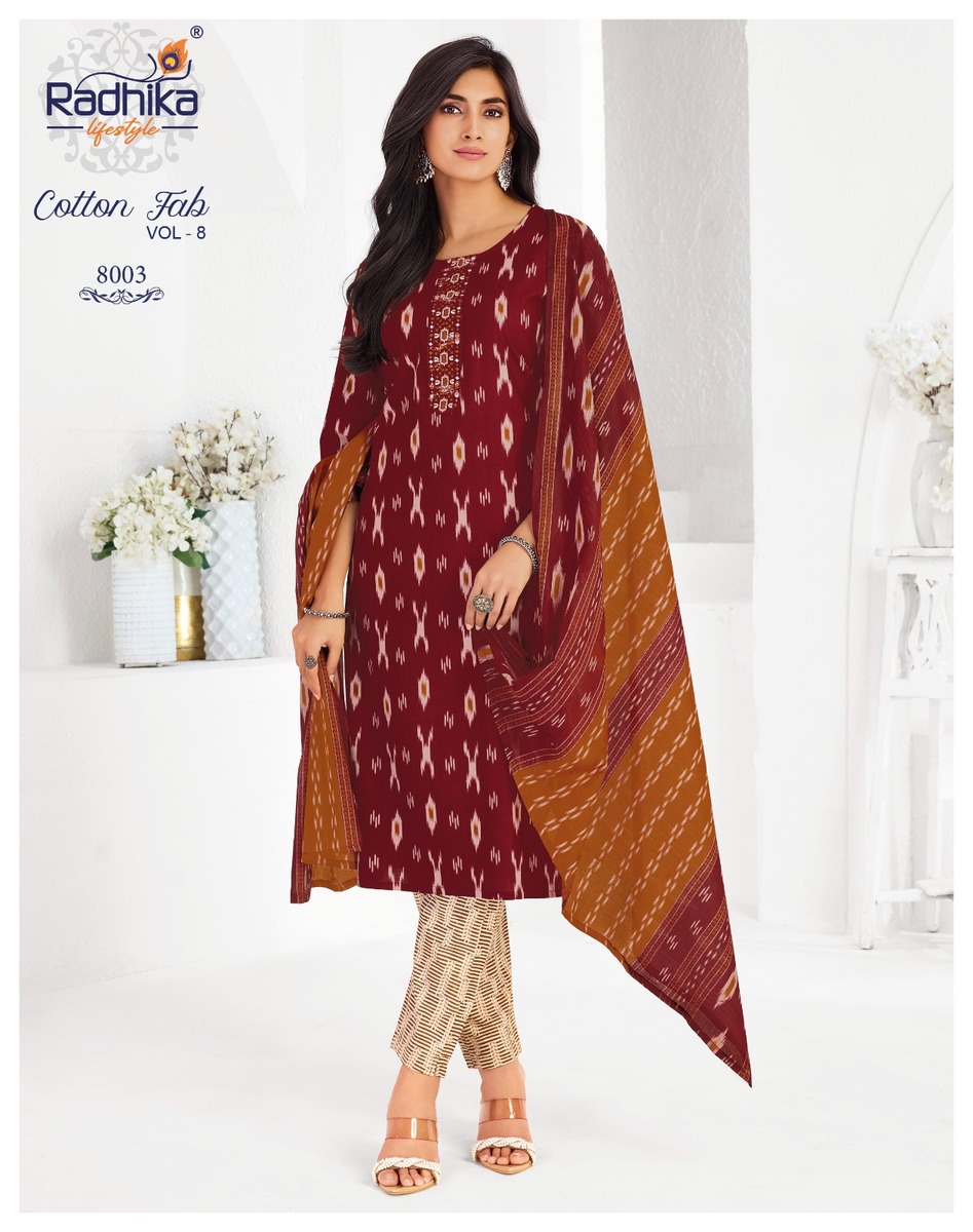 Radhika Lifestyle Cotton Fab Vol 8 Salwar Kameez Catalogat collection 17