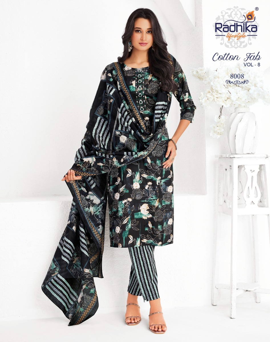 Radhika Lifestyle Cotton Fab Vol 8 Salwar Kameez Catalogat collection 1