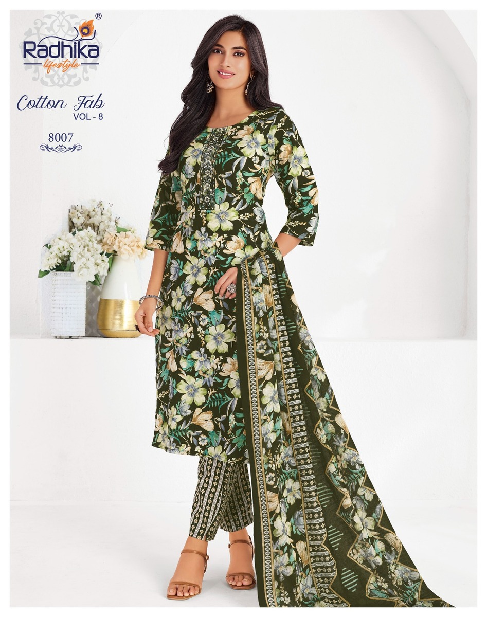 Radhika Lifestyle Cotton Fab Vol 8 Salwar Kameez Catalogat collection 4