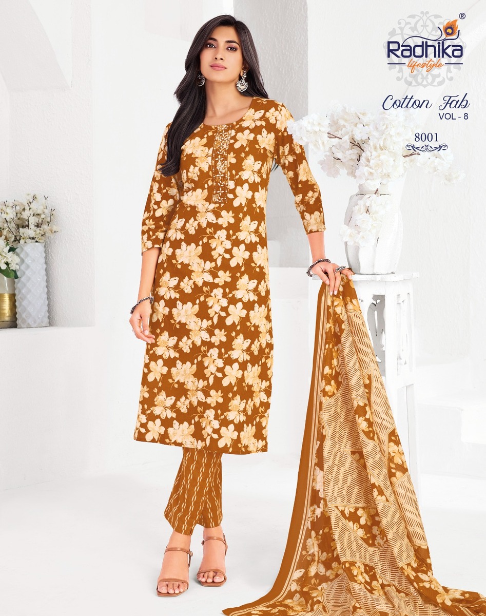 Radhika Lifestyle Cotton Fab Vol 8 Salwar Kameez Catalogat collection 13