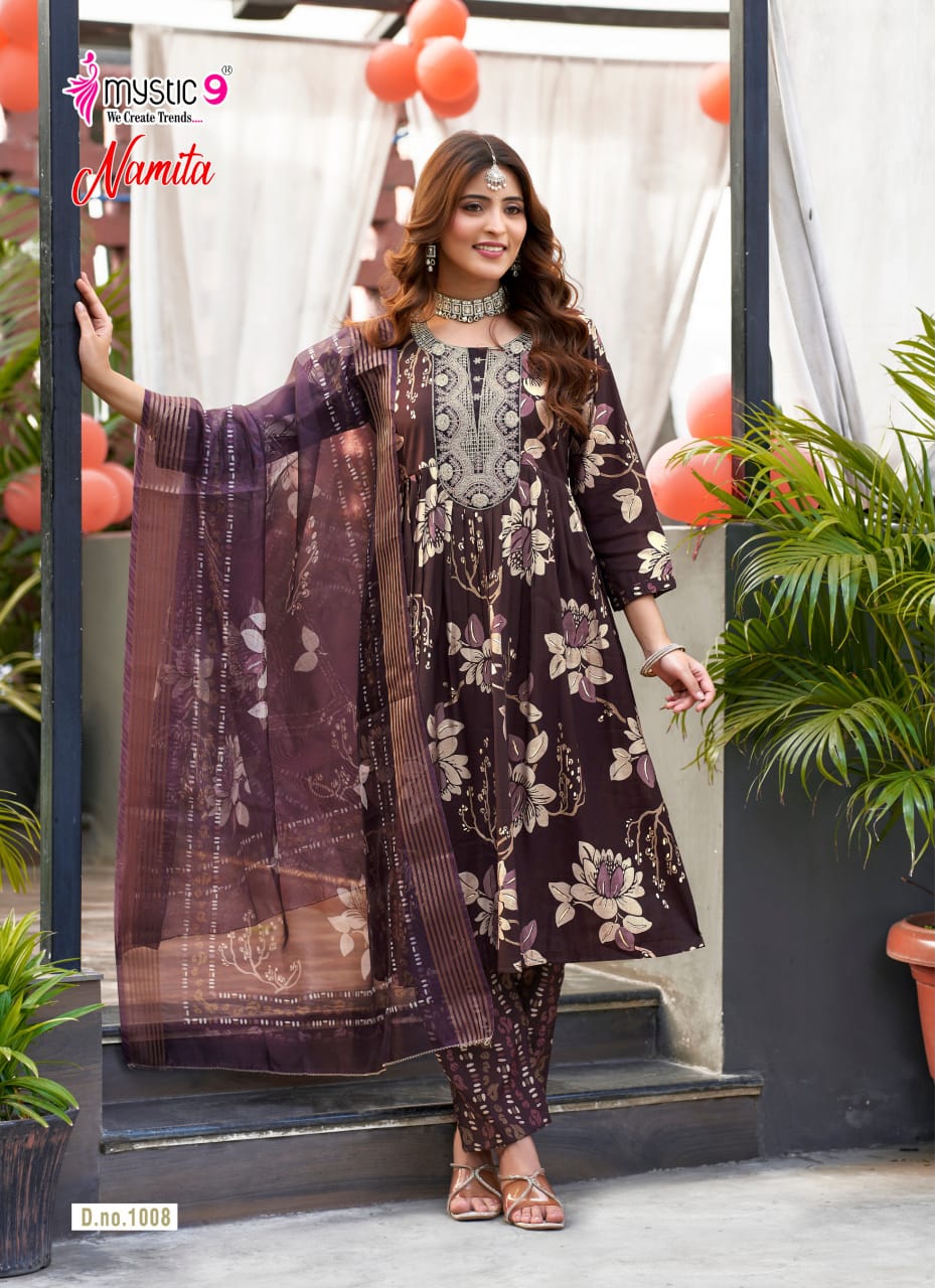 Mystic 9 Namita Vol 1 Printed Salwar Kameez Catalog collection 8