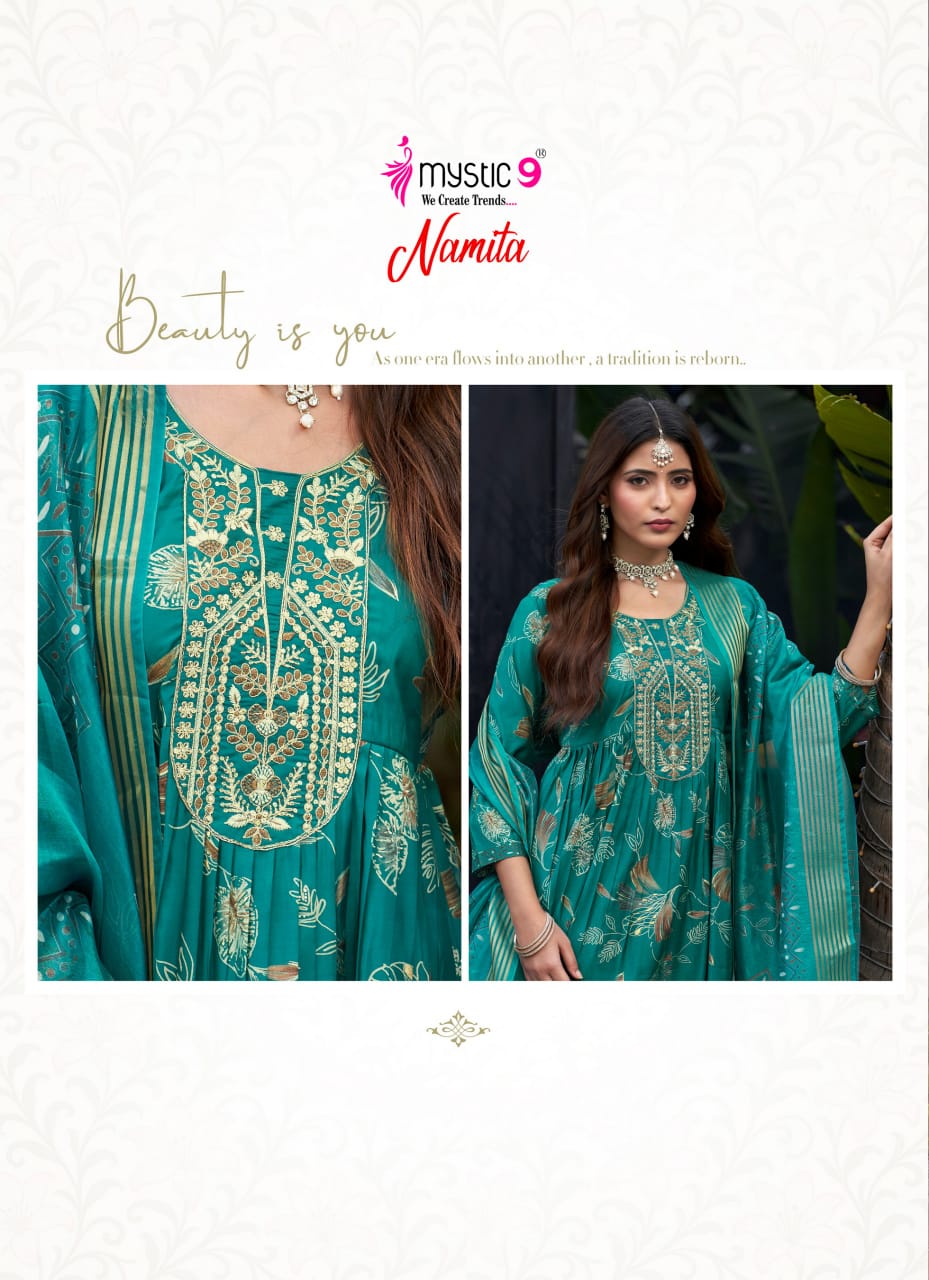 Mystic 9 Namita Vol 1 Printed Salwar Kameez Catalog collection 5
