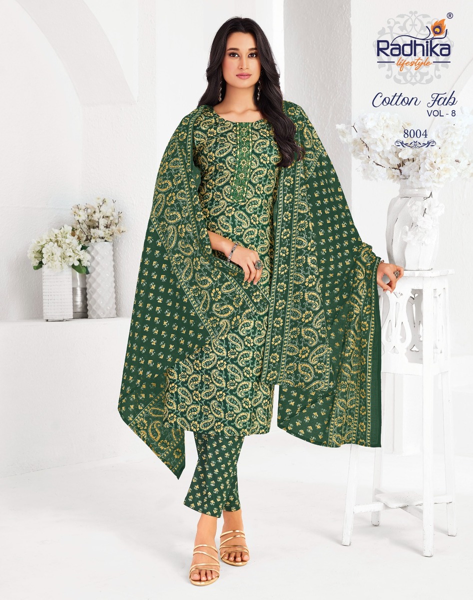 Radhika Lifestyle Cotton Fab Vol 8 Salwar Kameez Catalogat collection 18
