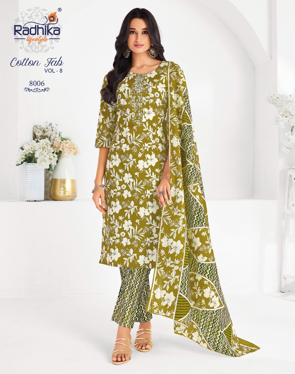 Radhika Lifestyle Cotton Fab Vol 8 Salwar Kameez Catalogat collection 15