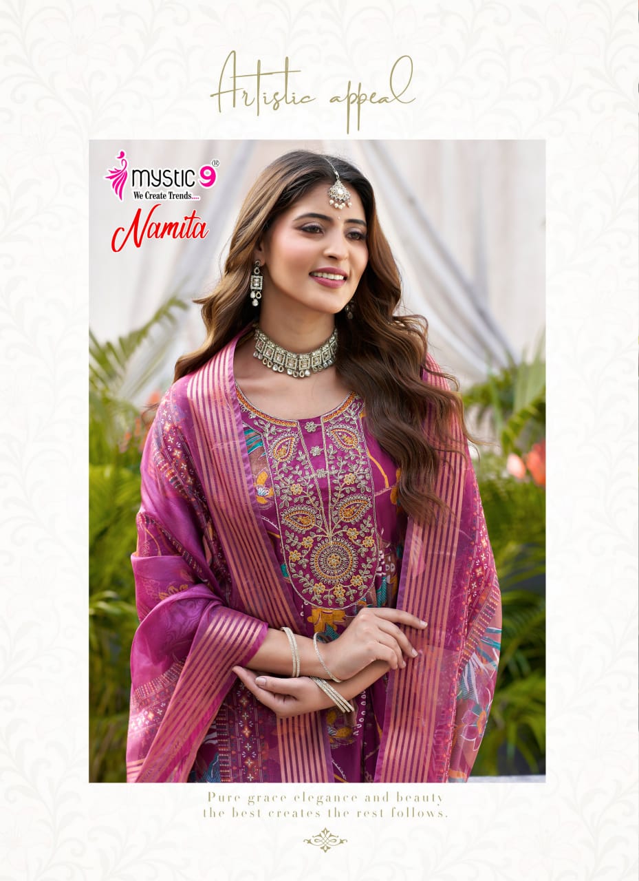 Mystic 9 Namita Vol 1 Printed Salwar Kameez Catalog collection 4