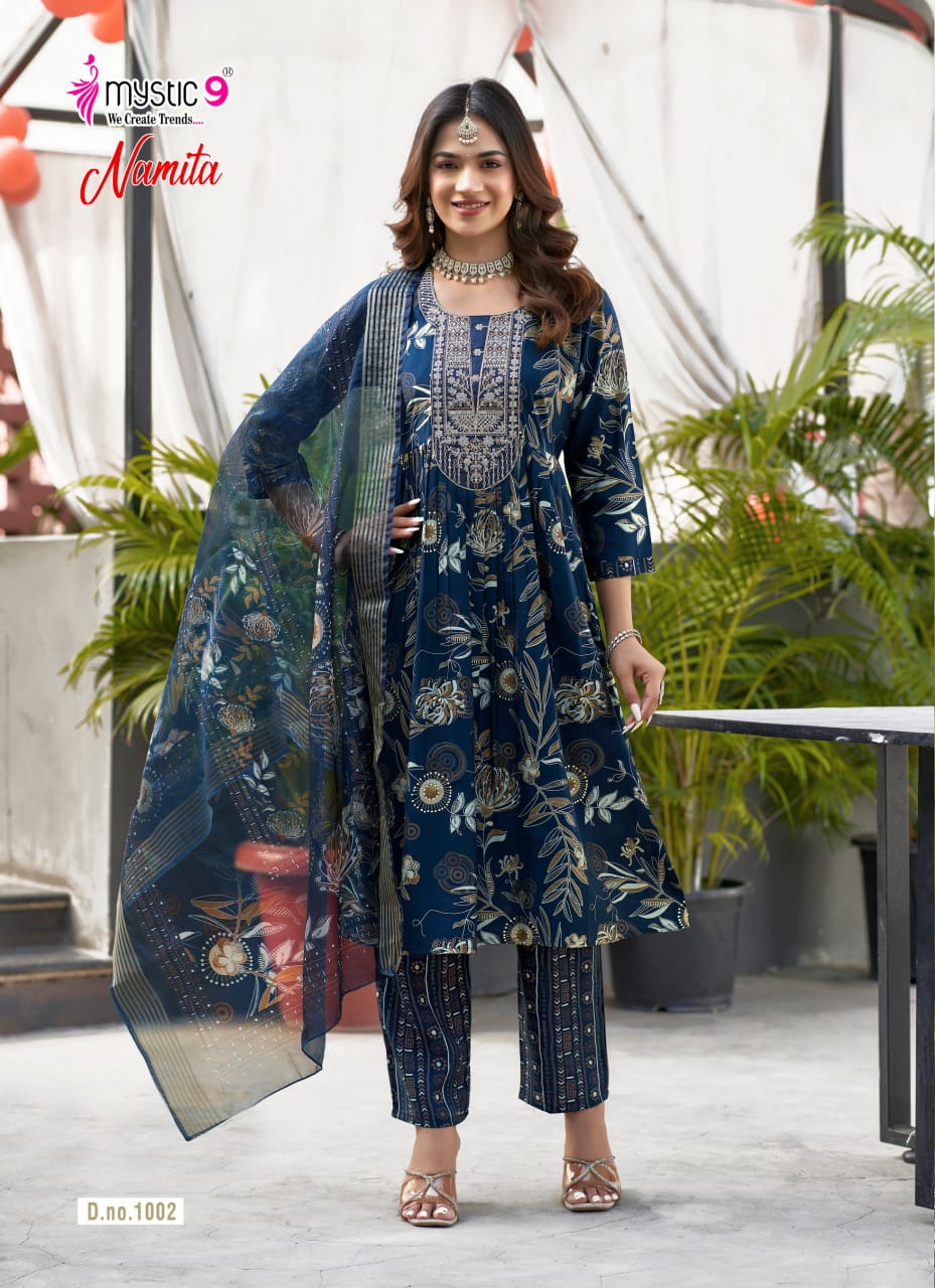 Mystic 9 Namita Vol 1 Printed Salwar Kameez Catalog collection 6