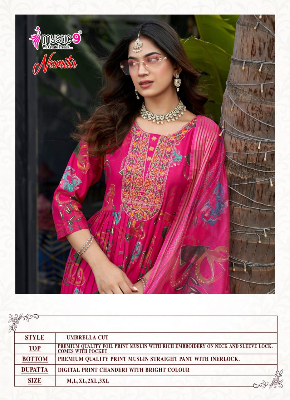 Mystic 9 Namita Vol 1 Printed Salwar Kameez Catalog collection 3
