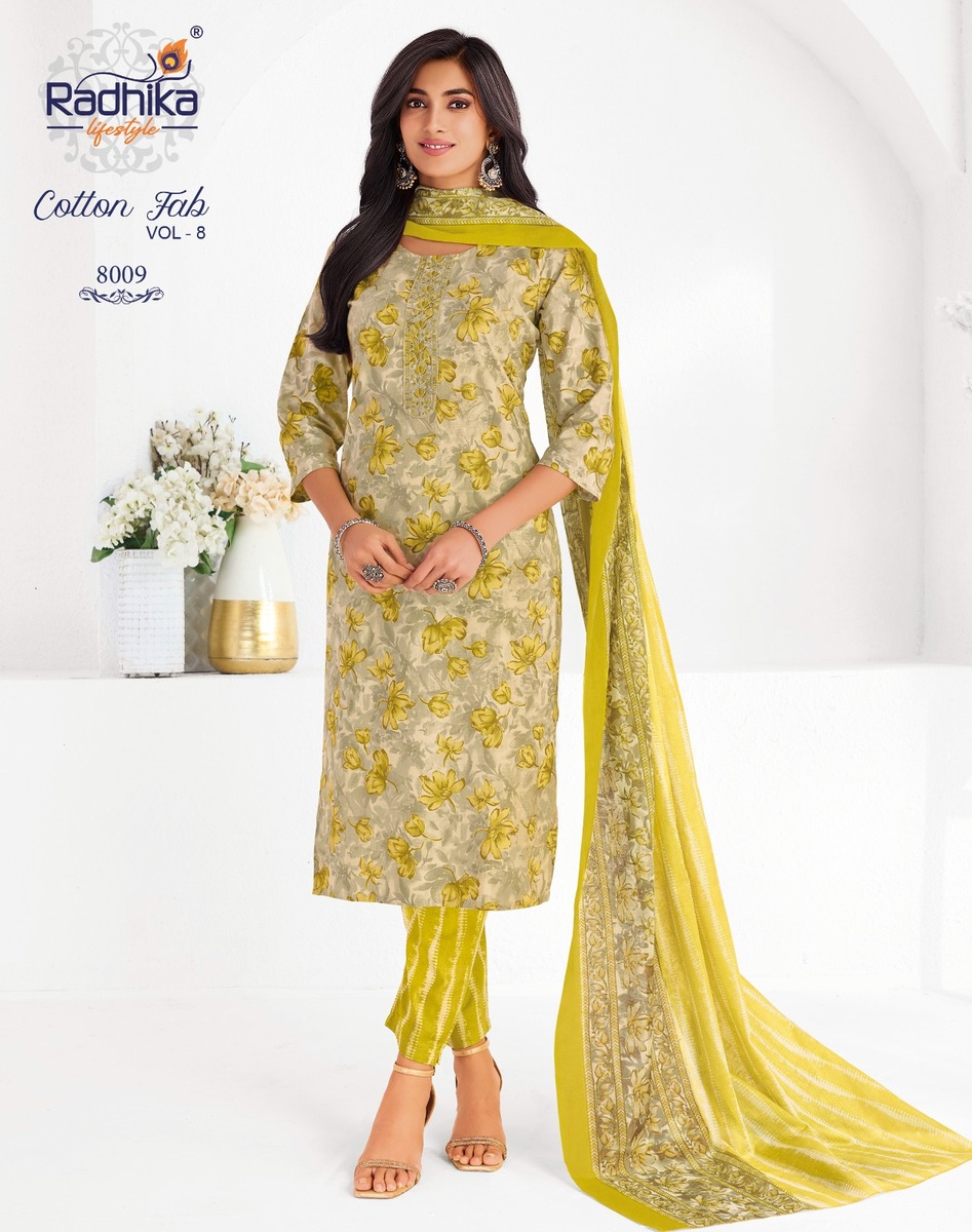 Radhika Lifestyle Cotton Fab Vol 8 Salwar Kameez Catalogat collection 11