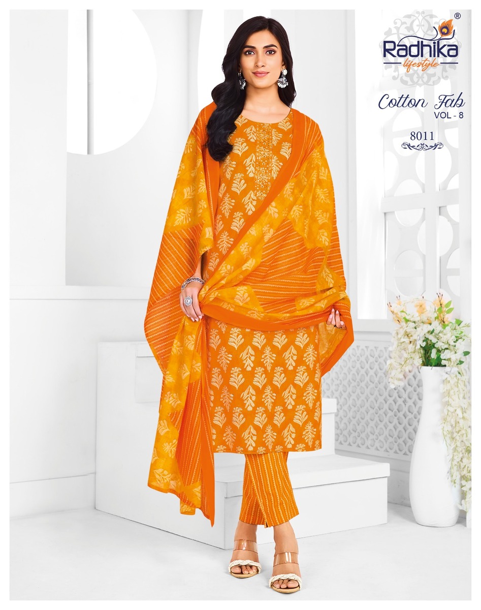 Radhika Lifestyle Cotton Fab Vol 8 Salwar Kameez Catalogat collection 6