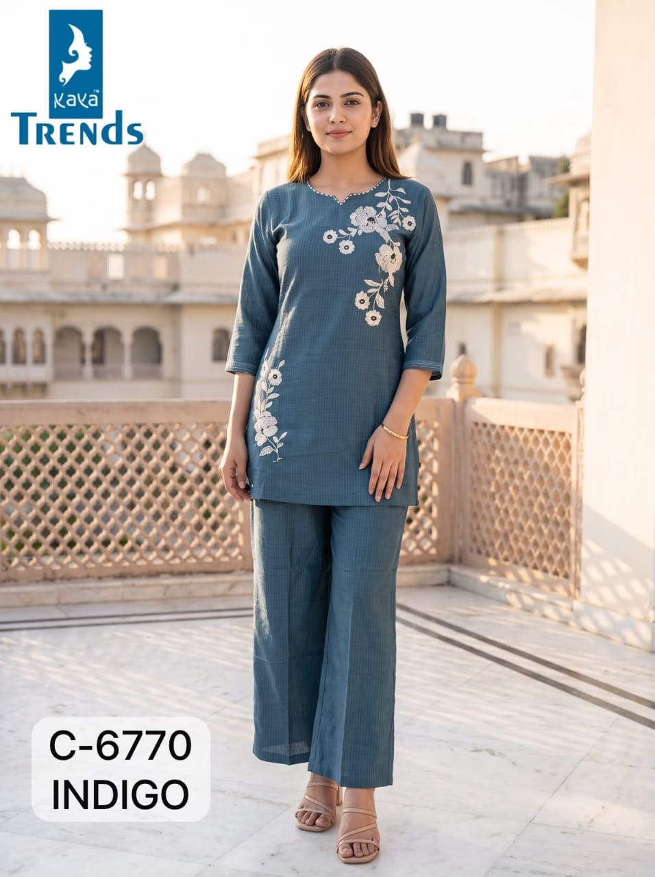 Kaya Trends Dno 6770 Kurti Palazzo Set Size Set collection 1