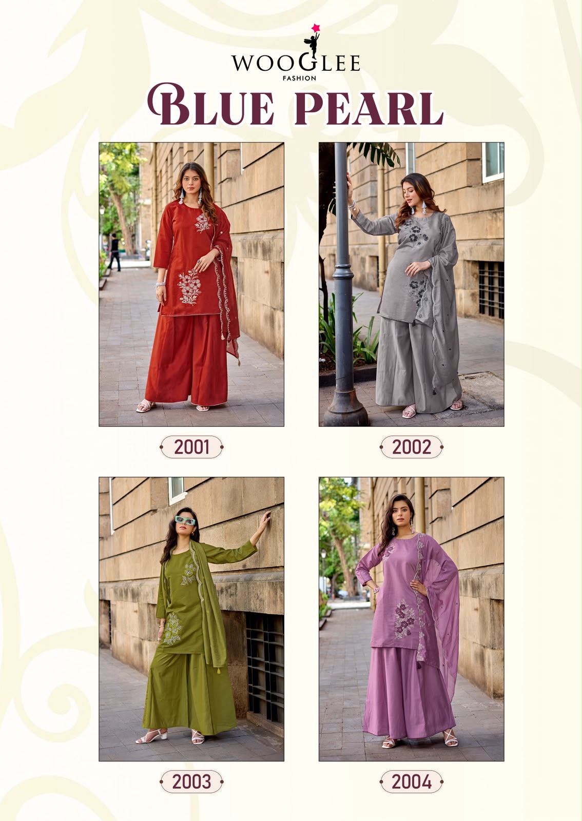 Wooglee Fashion Blue Pearl Readymade Dress Catalog collection 6