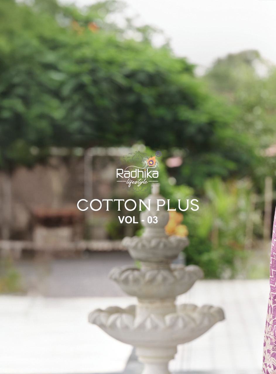 Radhika Lifestyle Cotton Plus 3 Printed Salwar Kameez Catalog collection 16