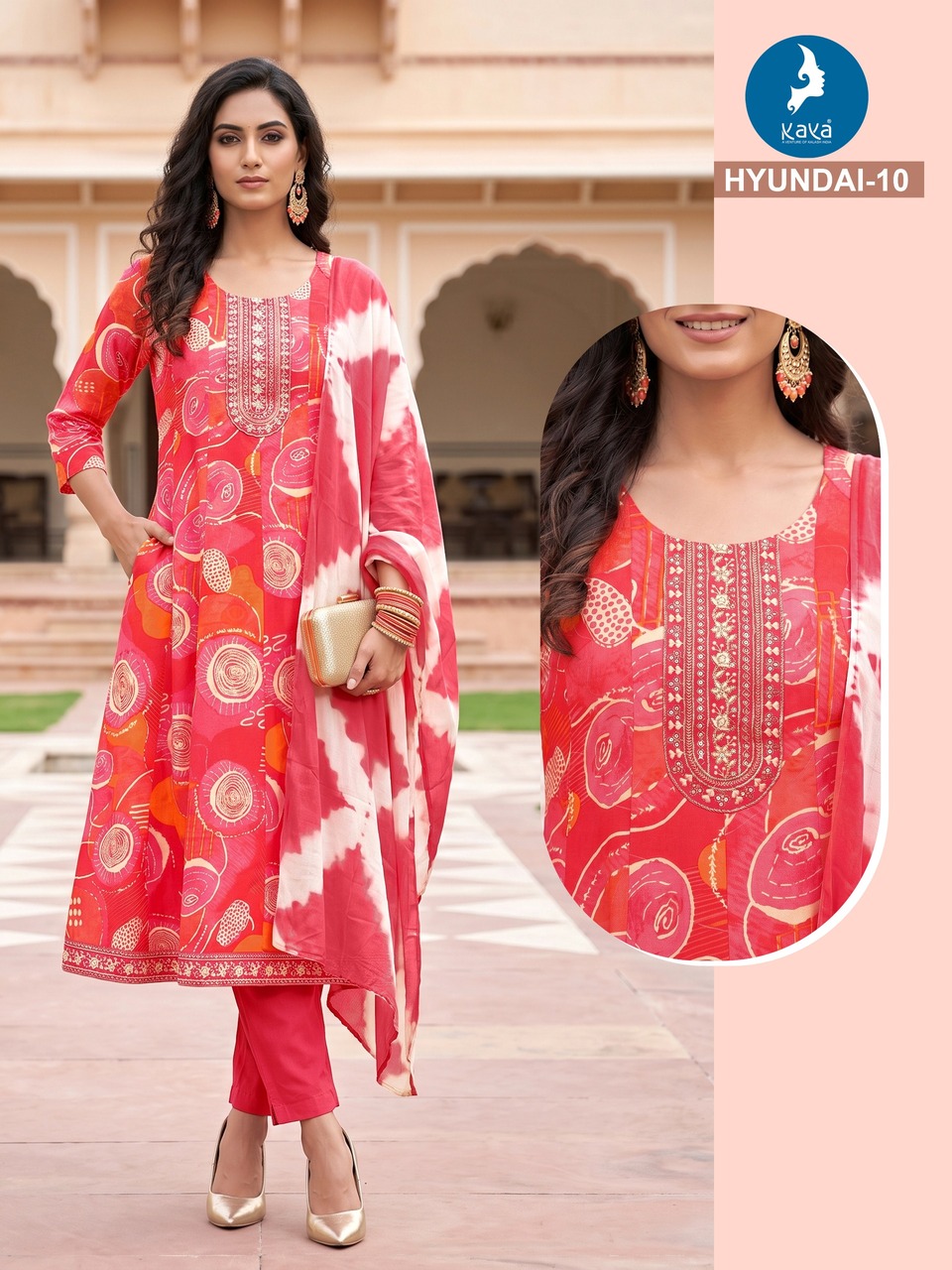 Kaya Kurti Hyundai Printed Salwar Kameez Size Set collection 18