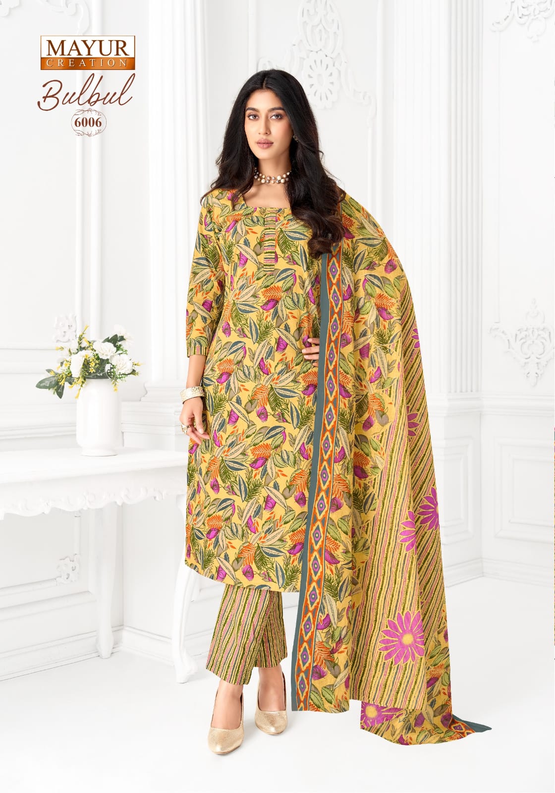 Mayur Creation Bulbul Vol 6 Cotton Salwar Kameez Catalog collection 10