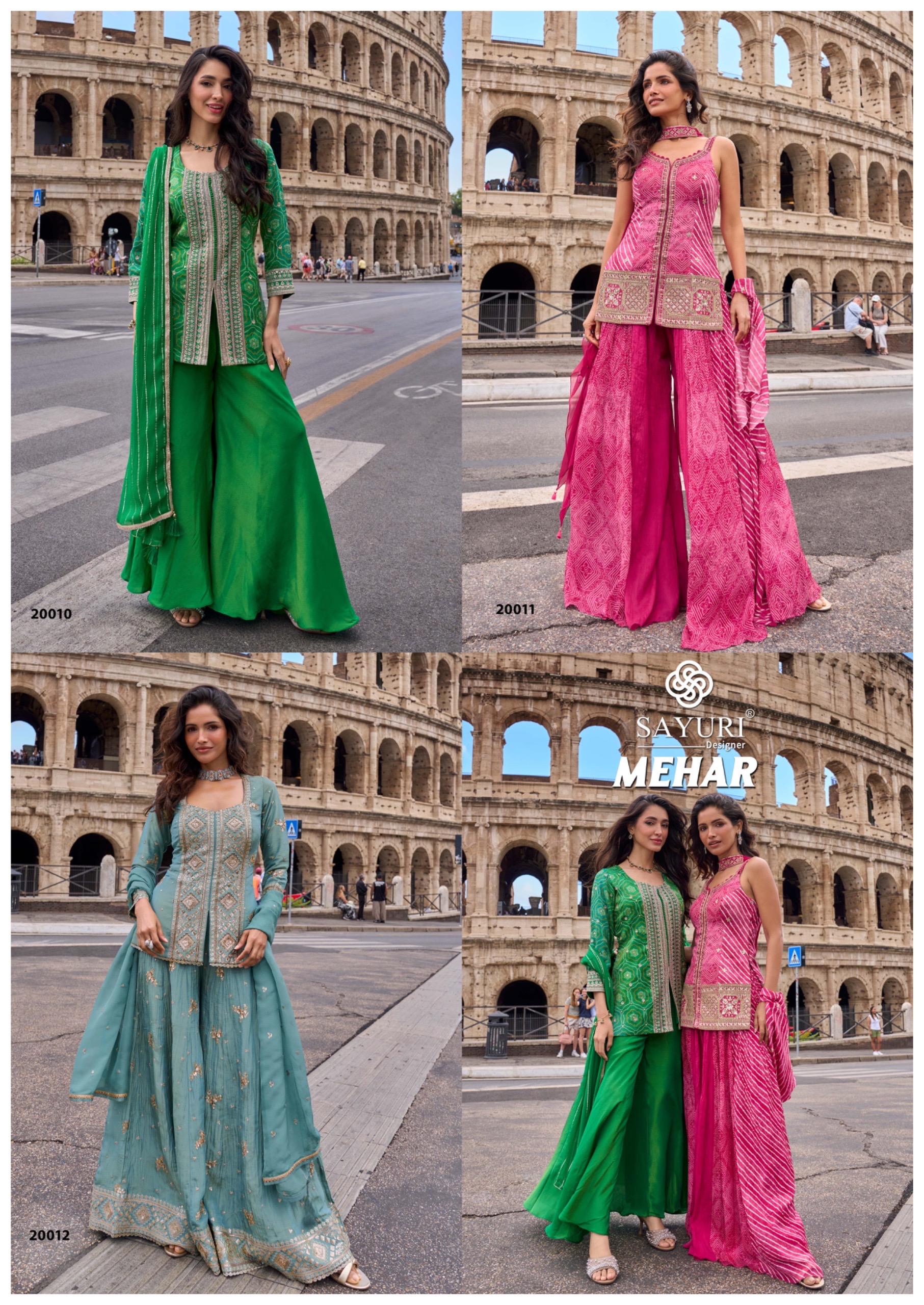Sayuri Designer Mehar Wedding Party Salwar Suits Catalog collection 13