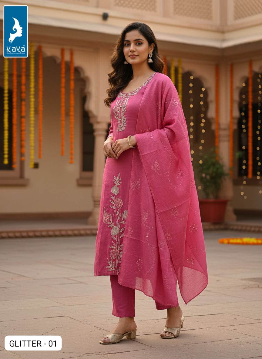 Kaya Kurti Glitter 01 Readymade Dress Size Set collection 1