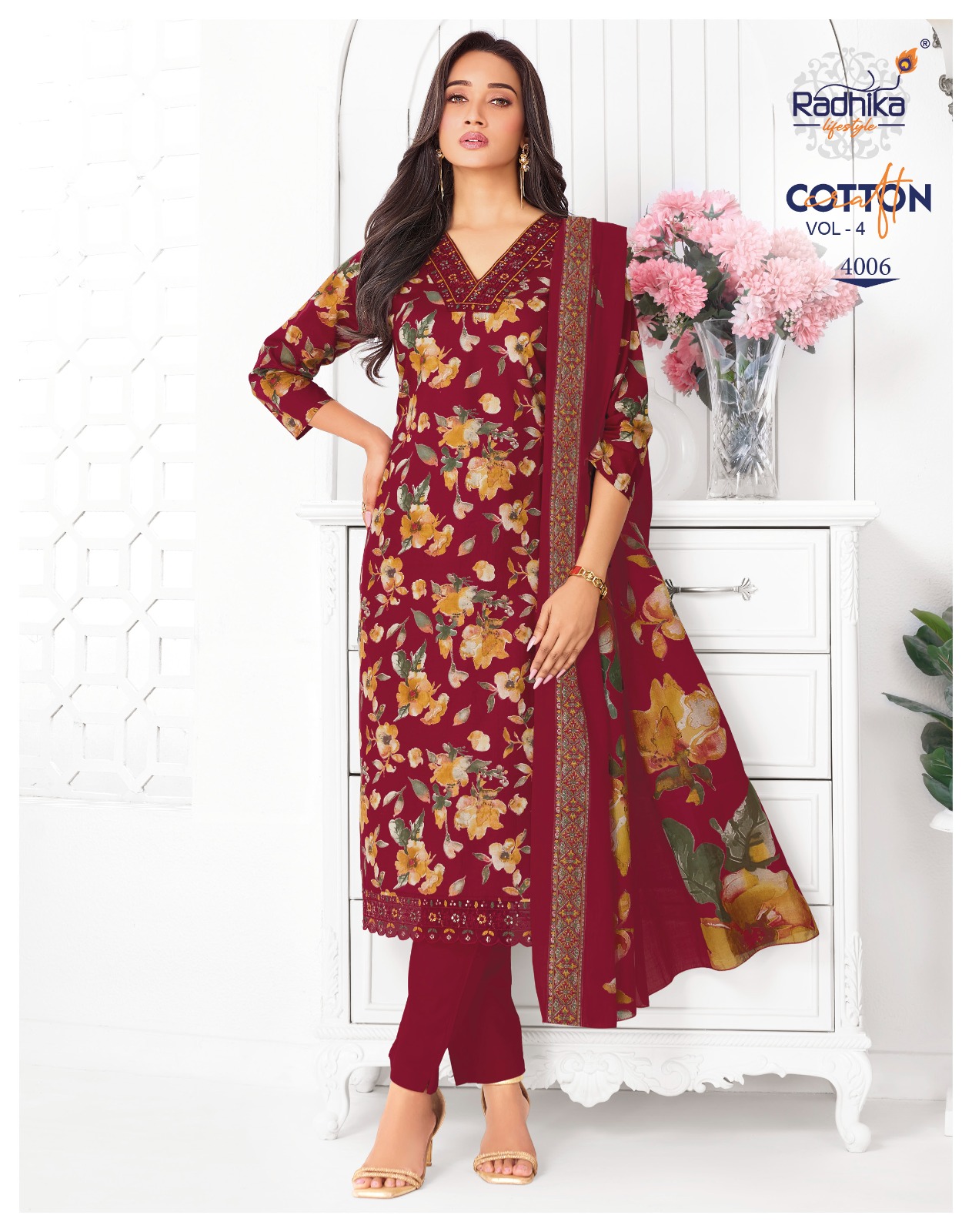 Radhika Lifestyle Cotton Craft Vol 4 Readymade Dress Catalog collection 3
