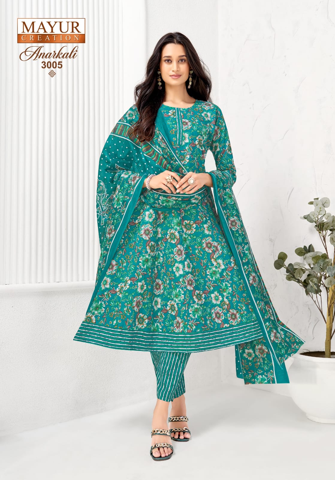 Mayur Creation Anarkali Vol 3 Cotton Salwar Kameez Catalog collection 5