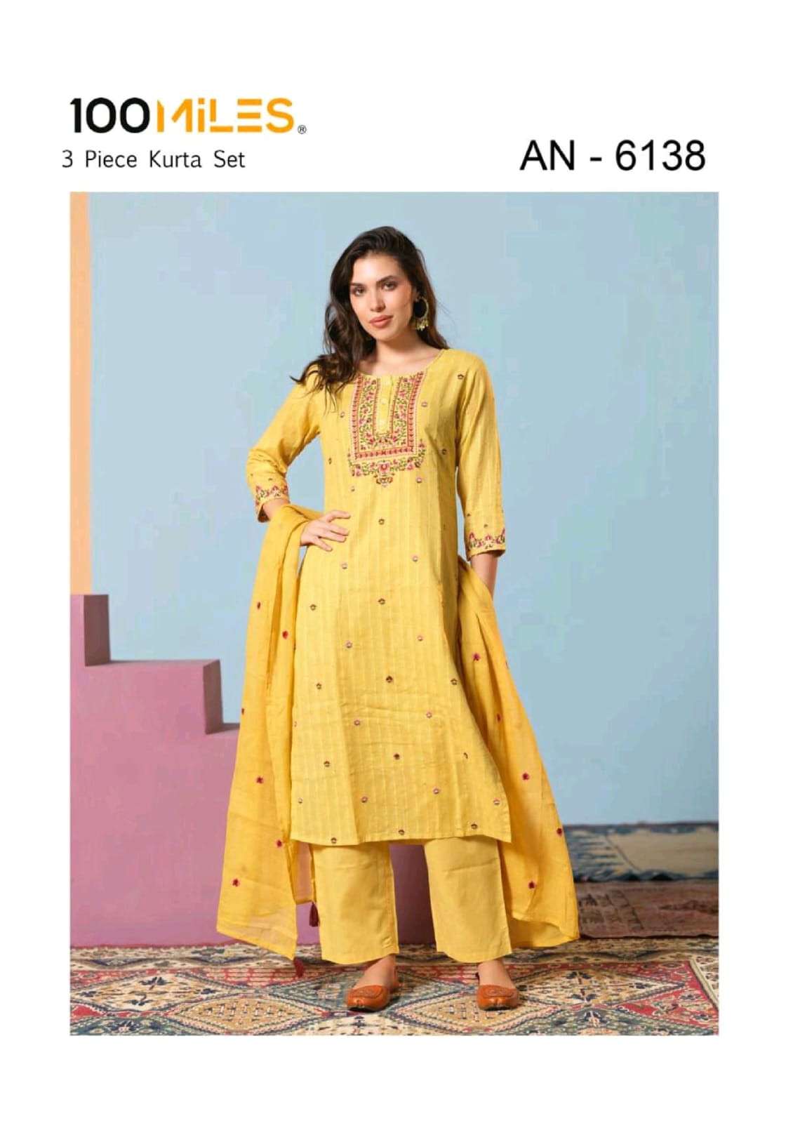 100 Miles Kurti AN 6138 Readymade Dress Size Set collection 1