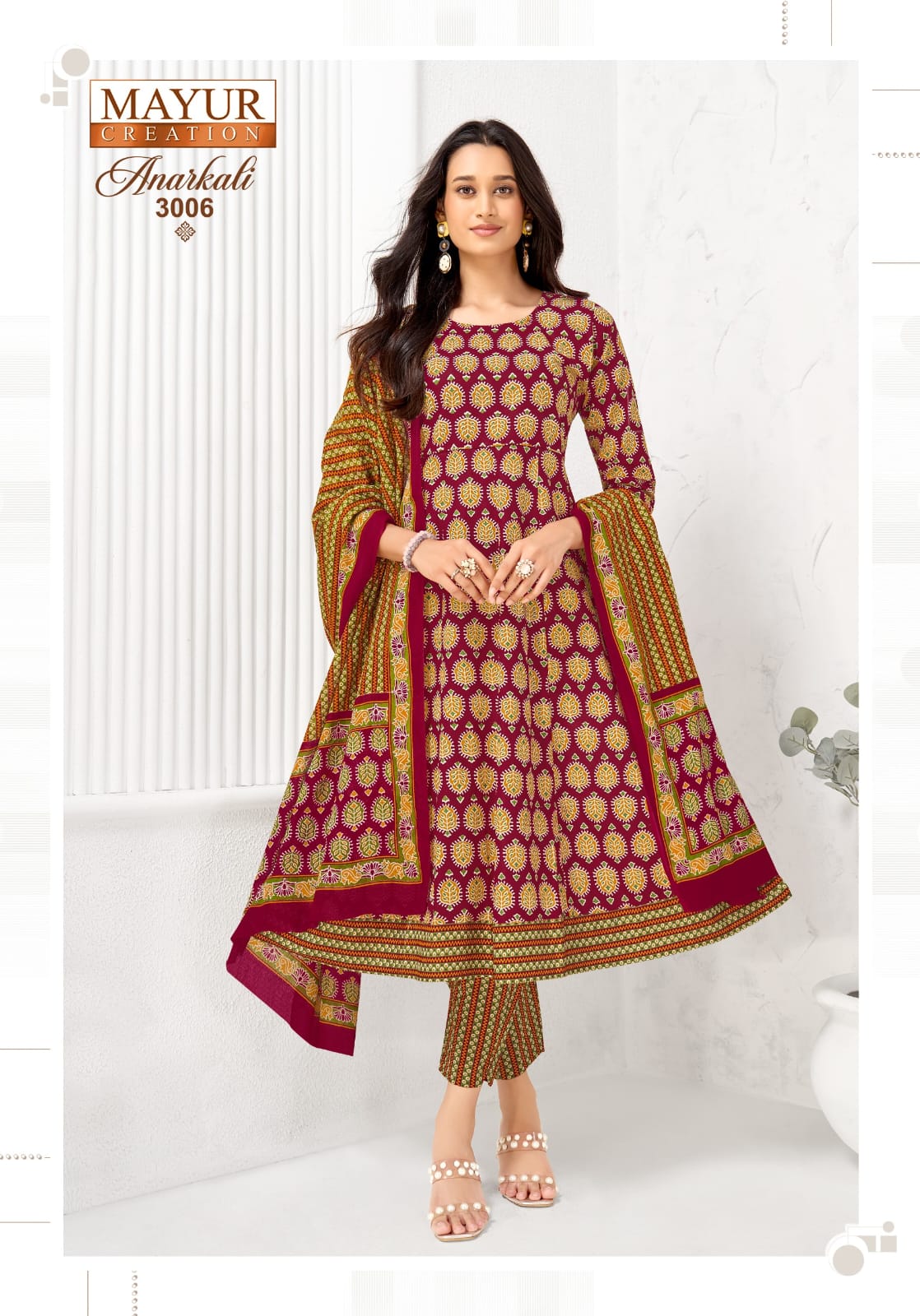 Mayur Creation Anarkali Vol 3 Cotton Salwar Kameez Catalog collection 13