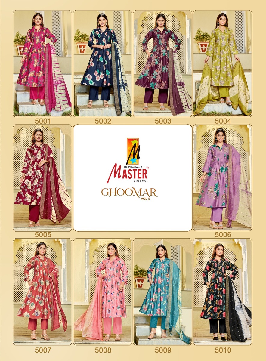 Master Ghoomar Vol 5 Printed Salwar Kameez Catalog collection 1