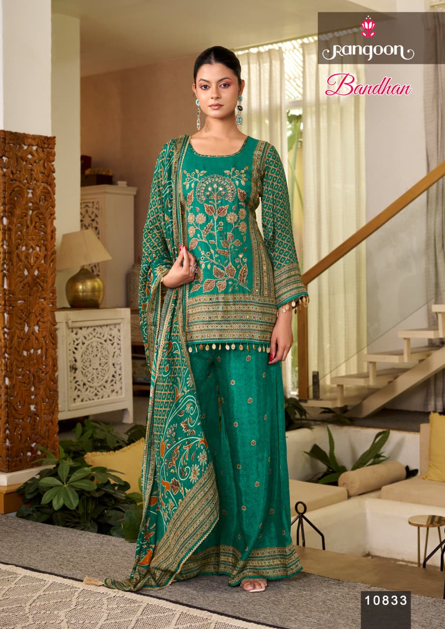 Rangoon Bandhan Kurti Palazzo Dupatta Set Catalog collection 5