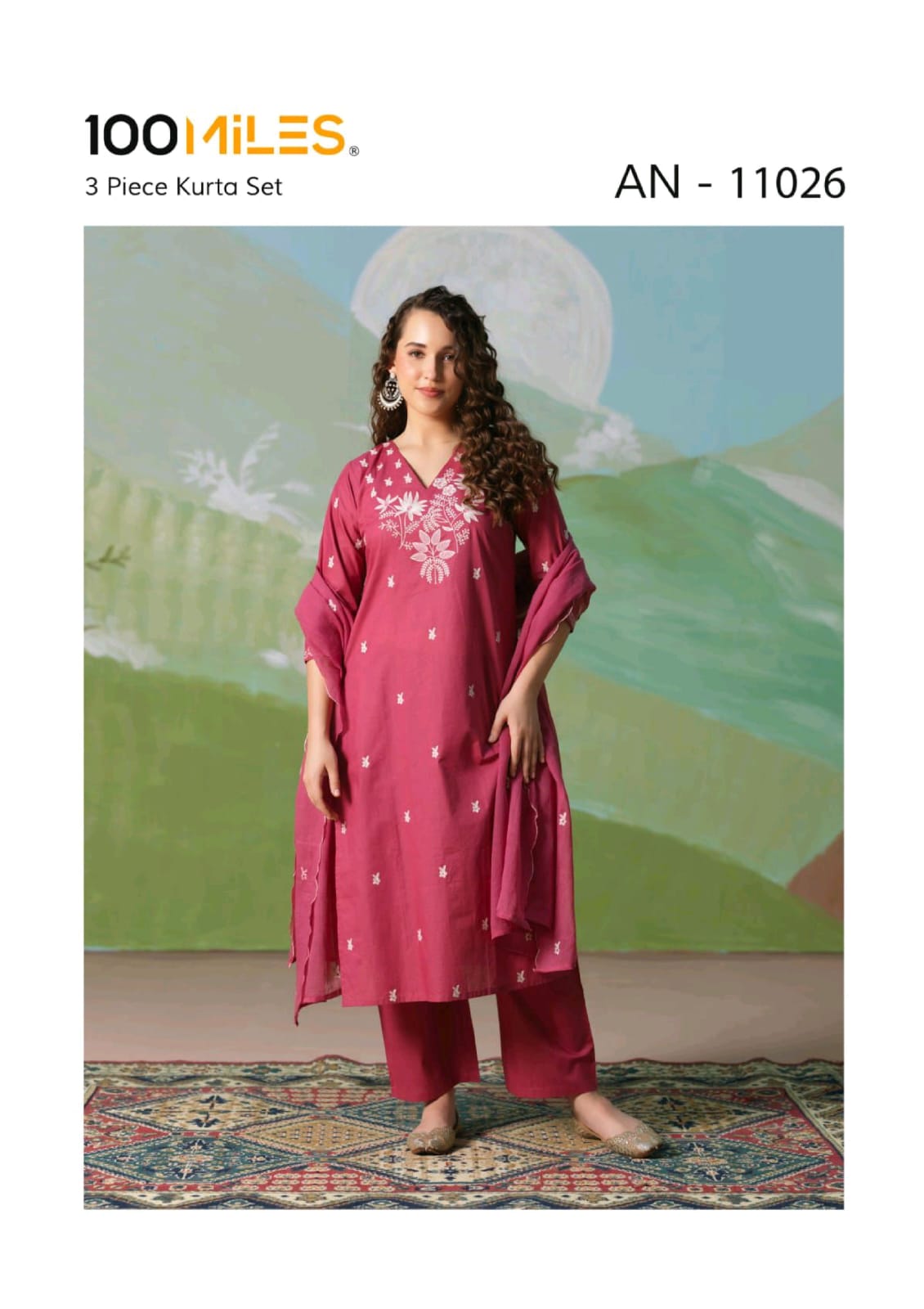 100 Miles Kurti AN 11026 Readymade Dress Size Set collection 1