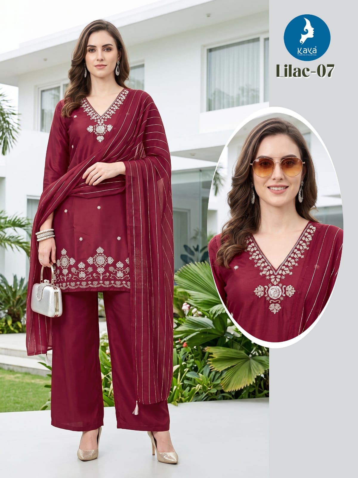 Kaya Kurti Lilac Readymade Dress Size Set collection 9