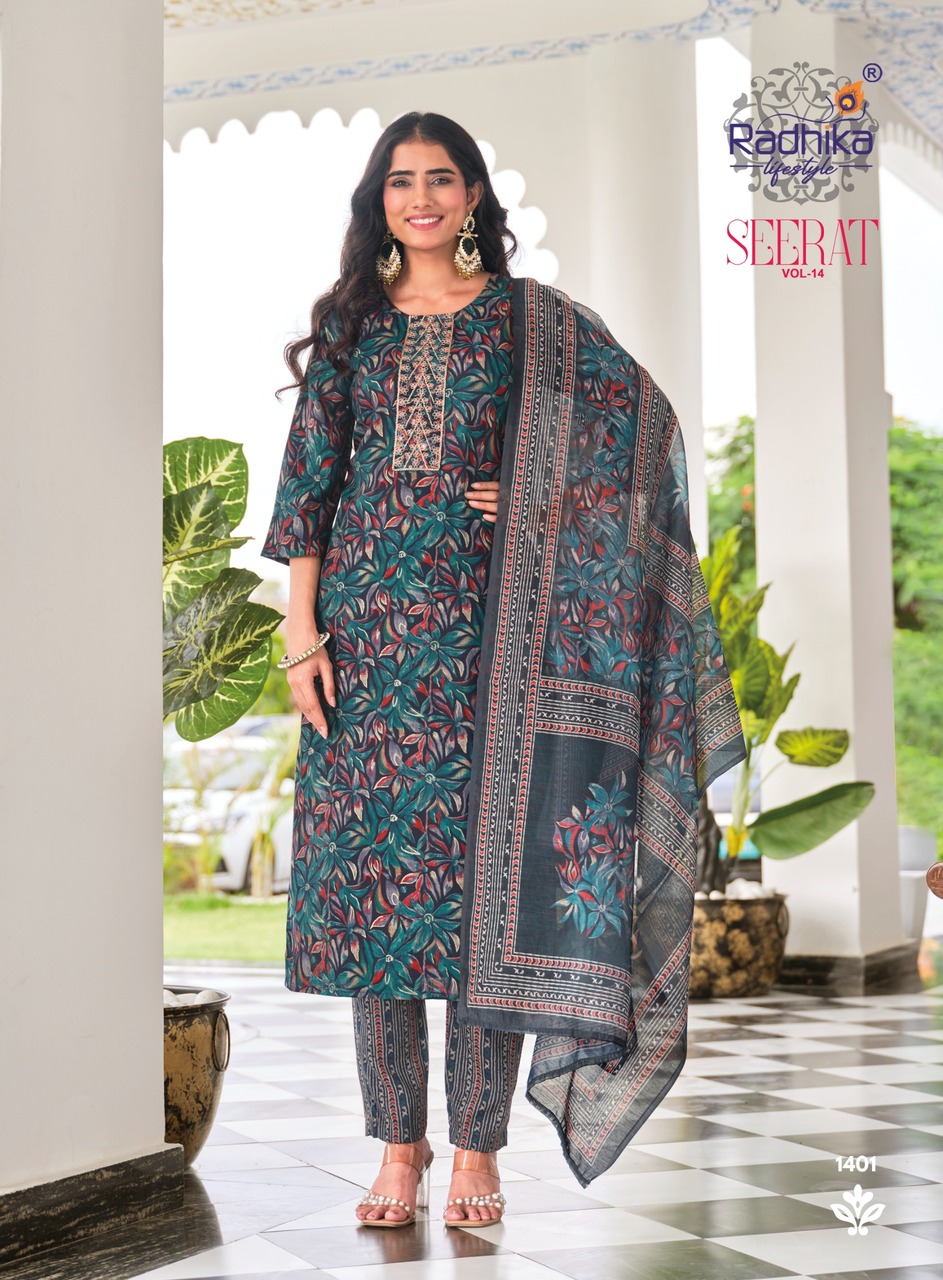 Radhika Lifestyle Seerat 14 Printed Salwar Kameez Catalog collection 11