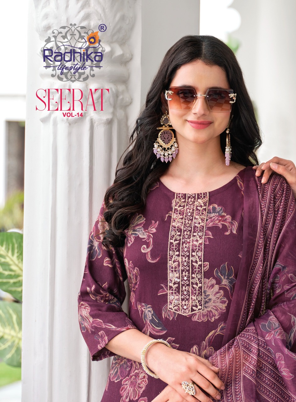 Radhika Lifestyle Seerat 14 Printed Salwar Kameez Catalog collection 15