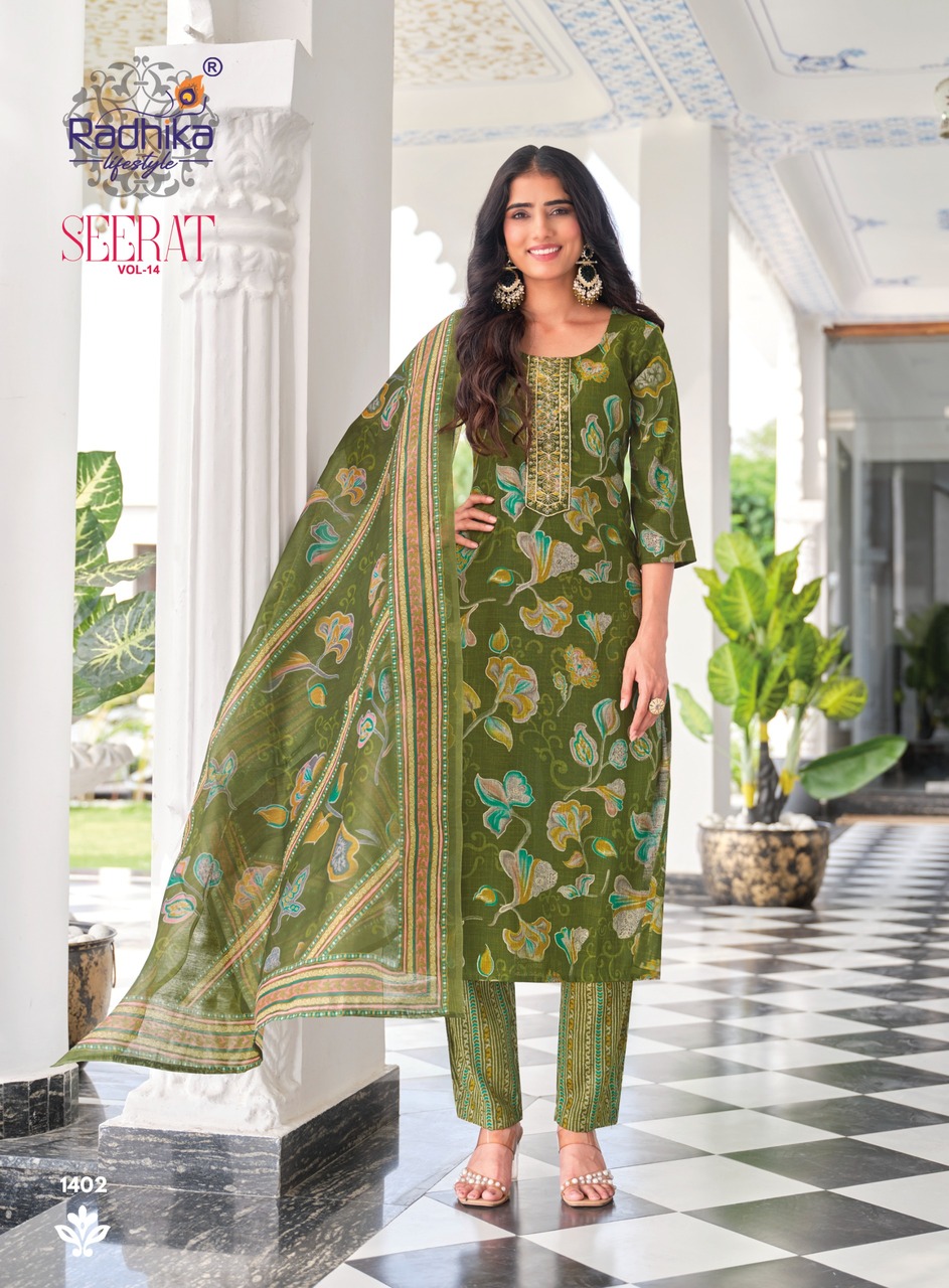 Radhika Lifestyle Seerat 14 Printed Salwar Kameez Catalog collection 4