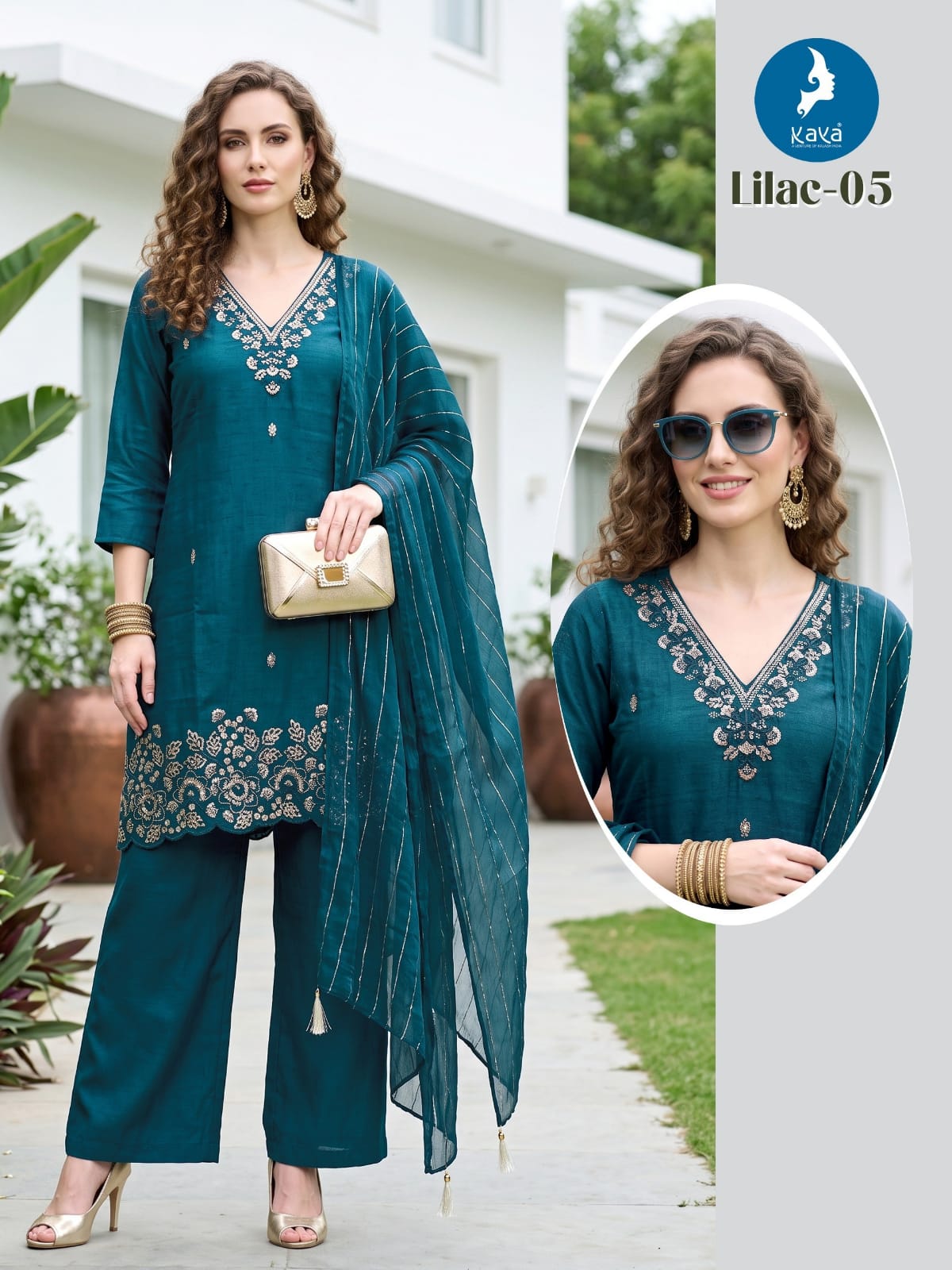 Kaya Kurti Lilac Readymade Dress Size Set collection 10