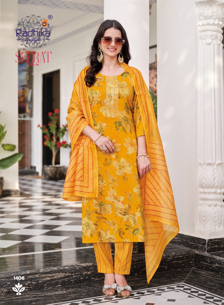 Radhika Lifestyle Seerat 14 Printed Salwar Kameez Catalog collection 1