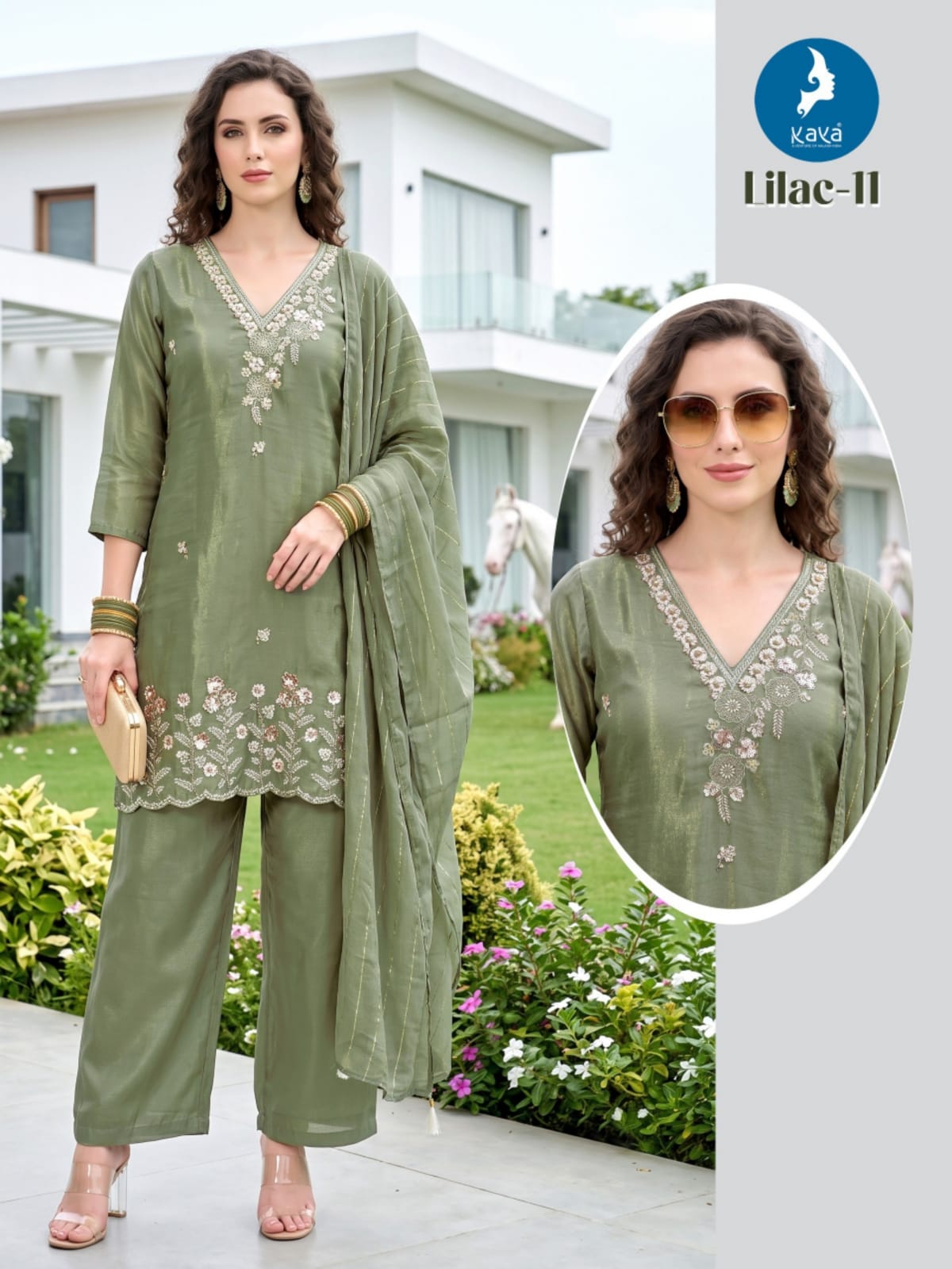 Kaya Kurti Lilac Readymade Dress Size Set collection 3