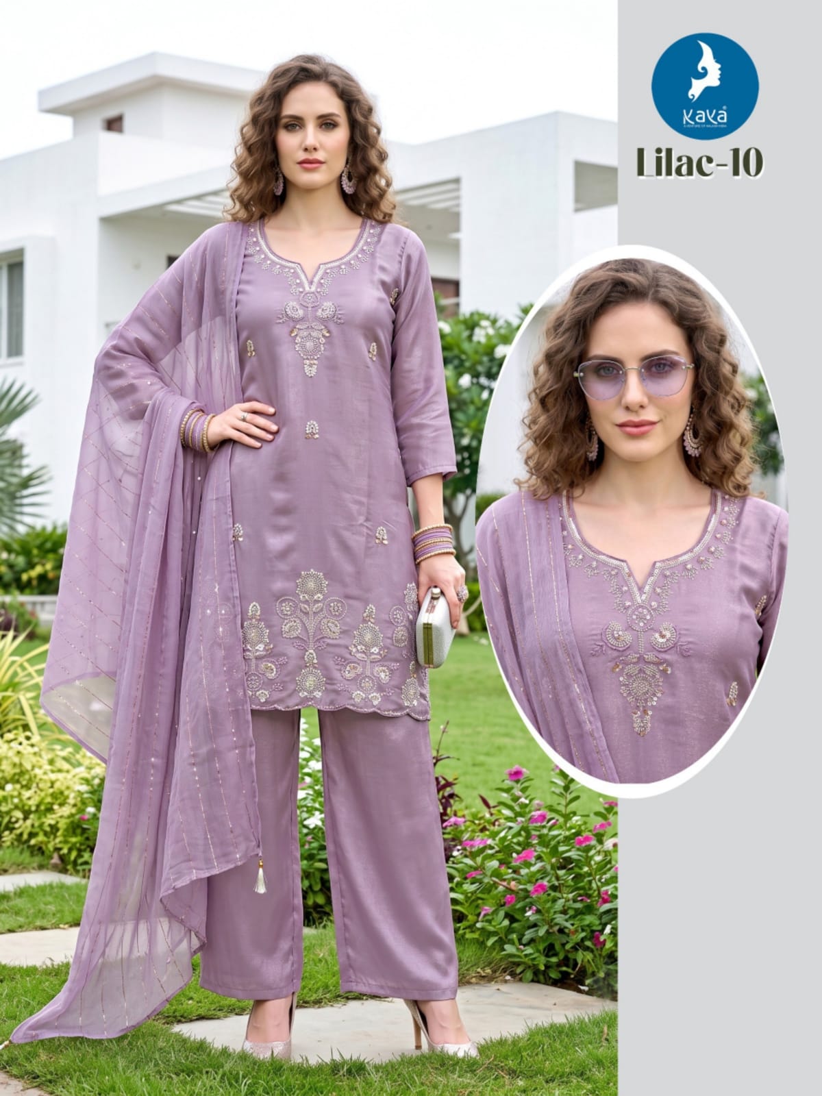Kaya Kurti Lilac Readymade Dress Size Set collection 2