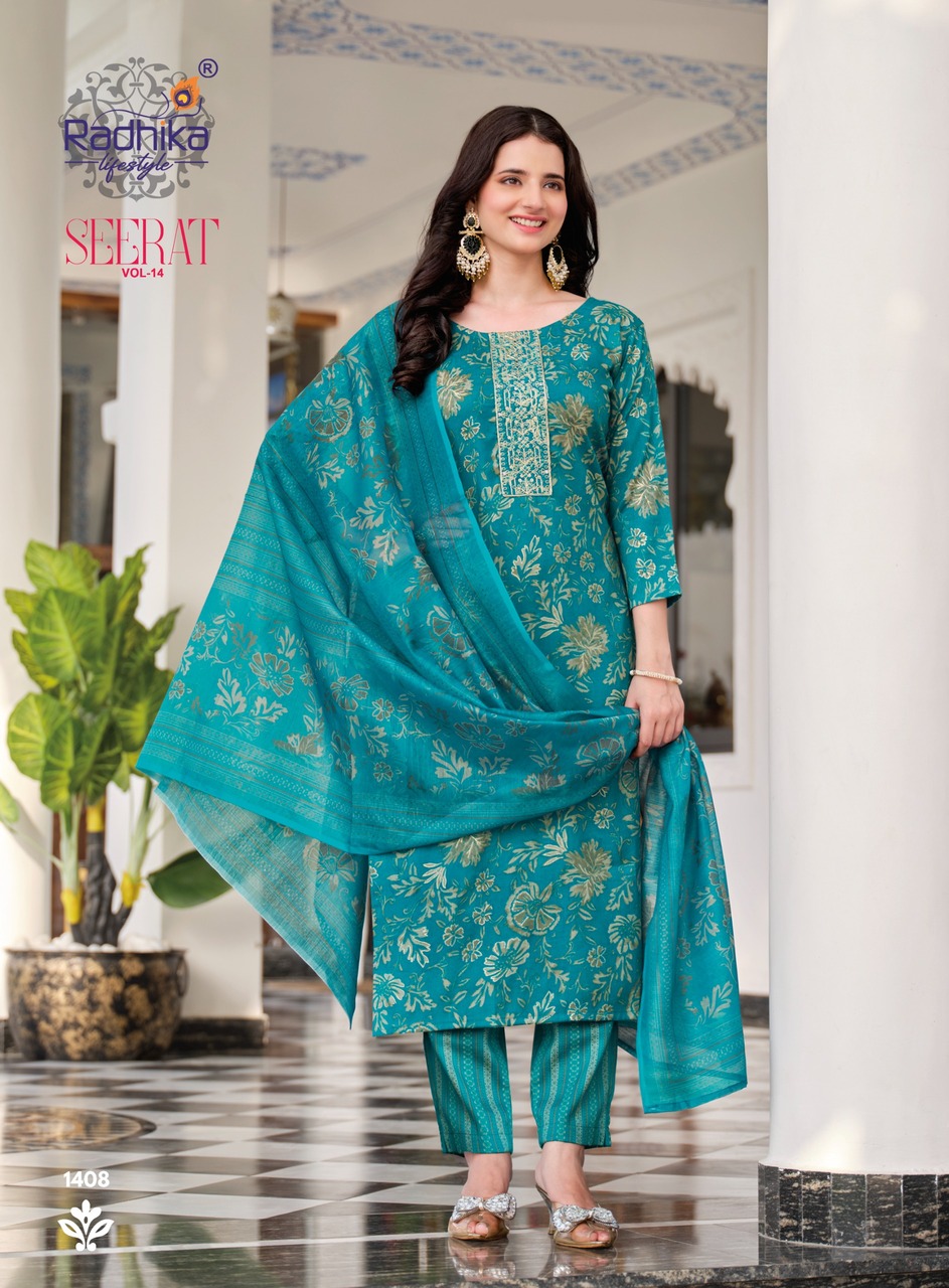 Radhika Lifestyle Seerat 14 Printed Salwar Kameez Catalog collection 7
