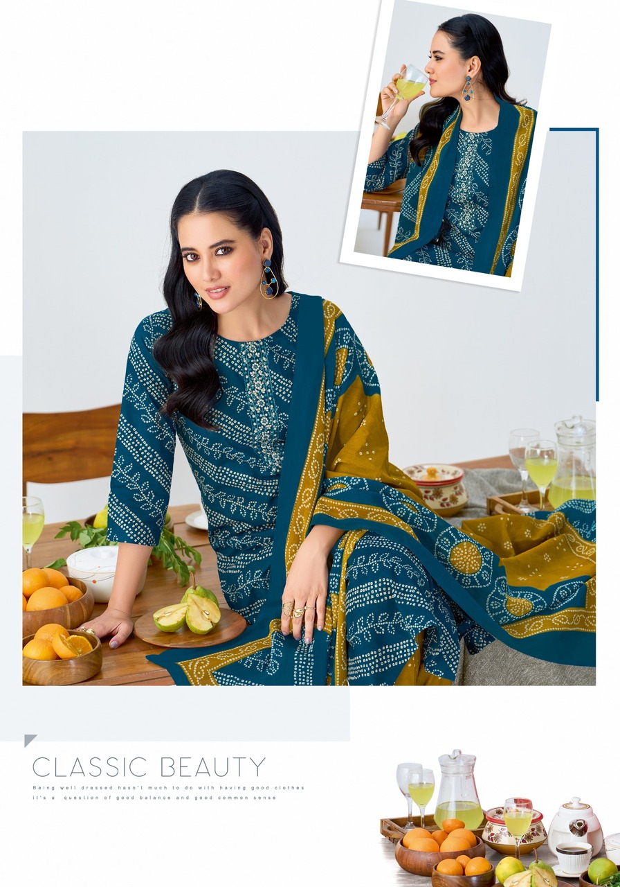 Radhika Lifestyle Bandhej Special Cotton Salwar Kameez Catalog collection 11
