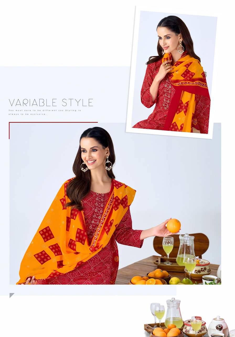 Radhika Lifestyle Bandhej Special Cotton Salwar Kameez Catalog collection 3