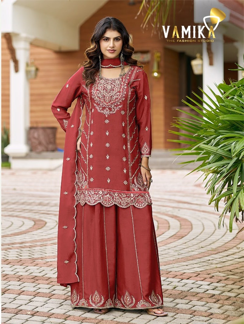 Vamika Ashima Vol 3 Kurti Palazzo Dupatta Set Catalog collection 2
