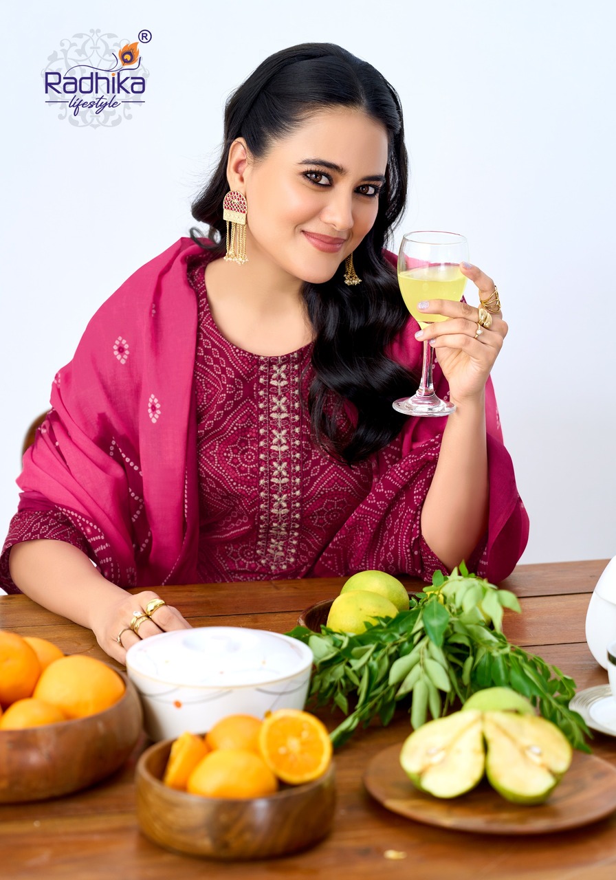 Radhika Lifestyle Bandhej Special Cotton Salwar Kameez Catalog collection 2