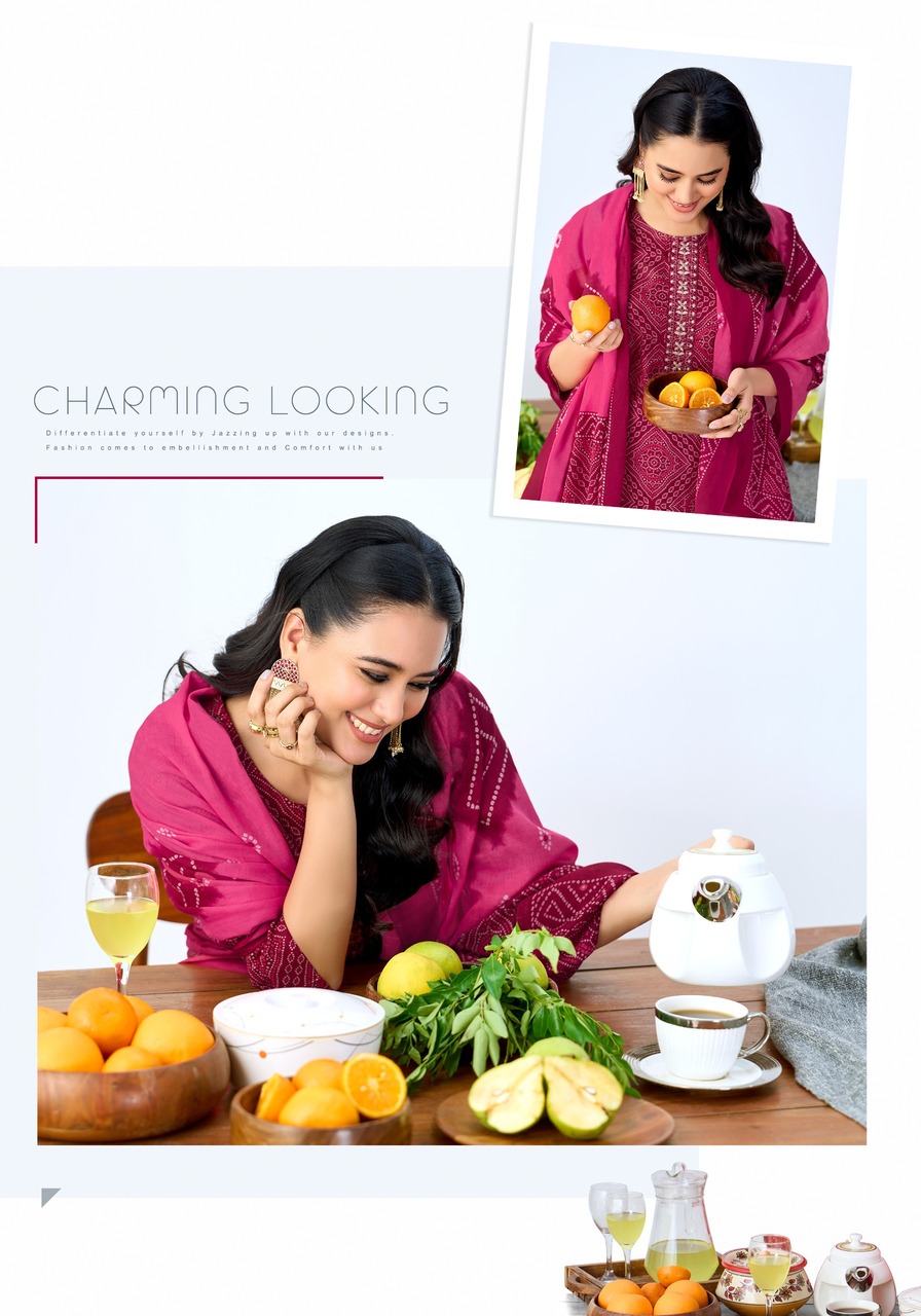 Radhika Lifestyle Bandhej Special Cotton Salwar Kameez Catalog collection 6