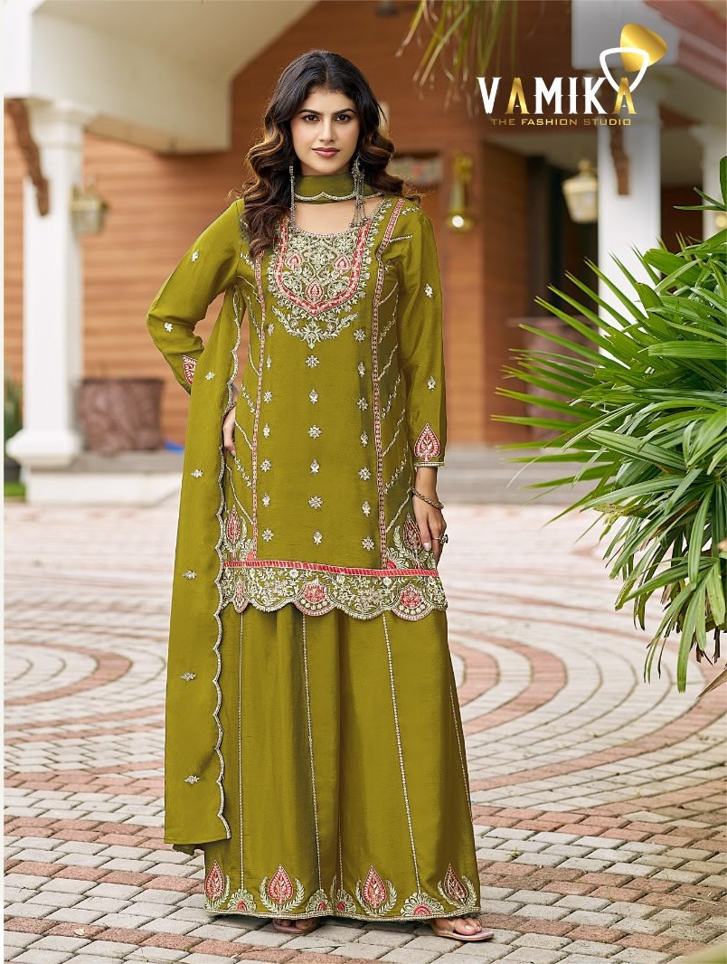 Vamika Ashima Vol 3 Kurti Palazzo Dupatta Set Catalog collection 3