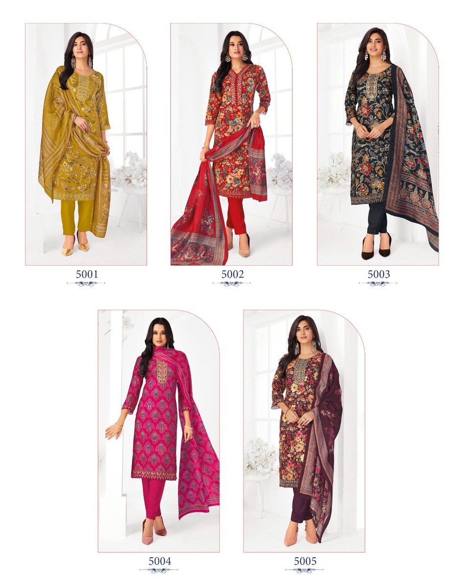 Radhika Lifestyle Rivazo Vol 5 Printed Salwar Kameez Catalog collection 2