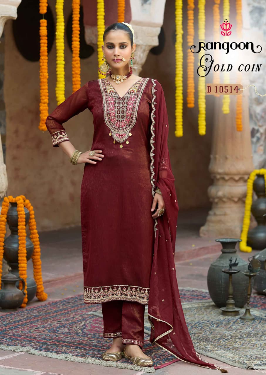 Rangoon Gold Coin Readymade Dress Catalog collection 3