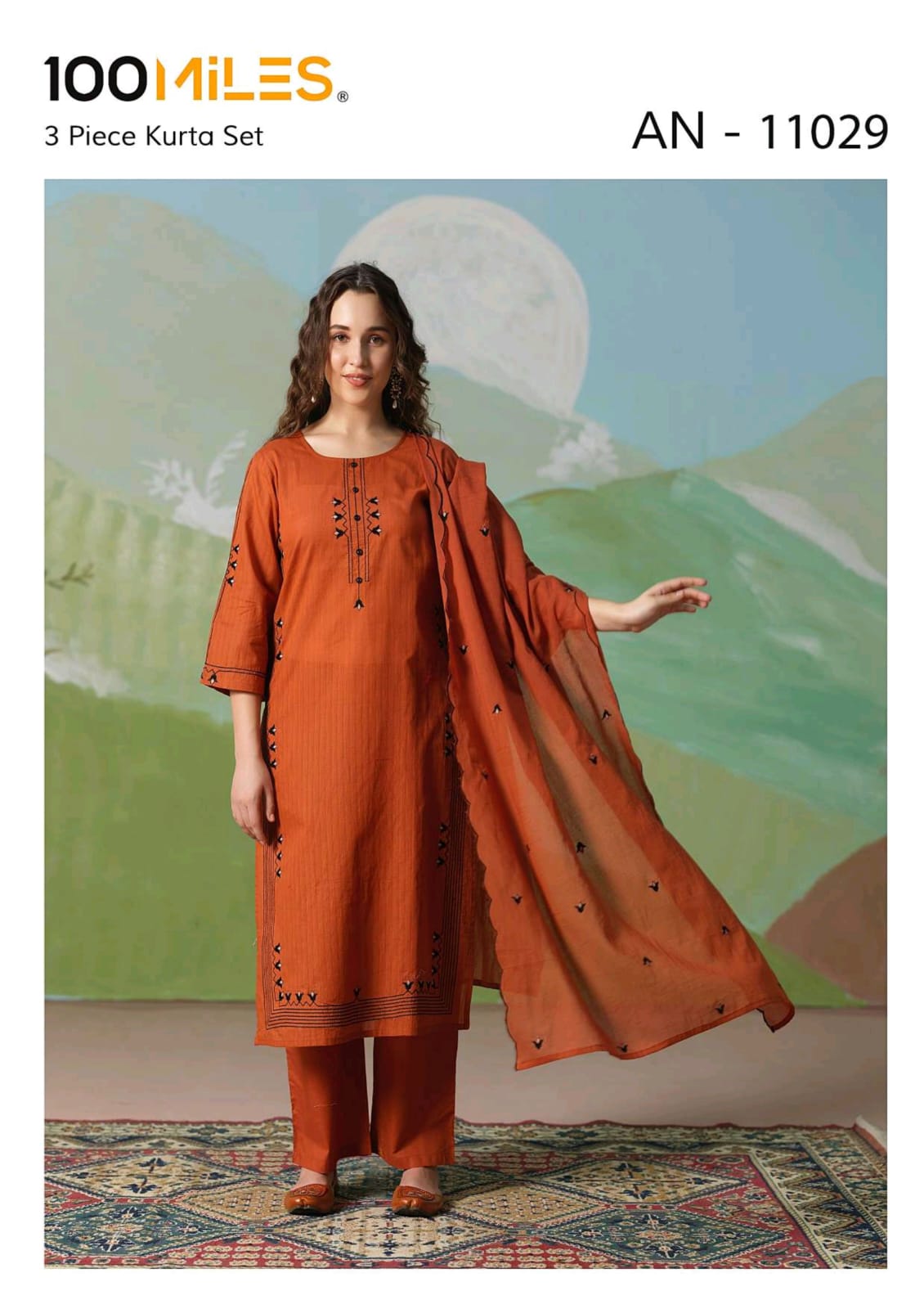100 Miles Kurti AN11029 Readymade Dress Size Set collection 1