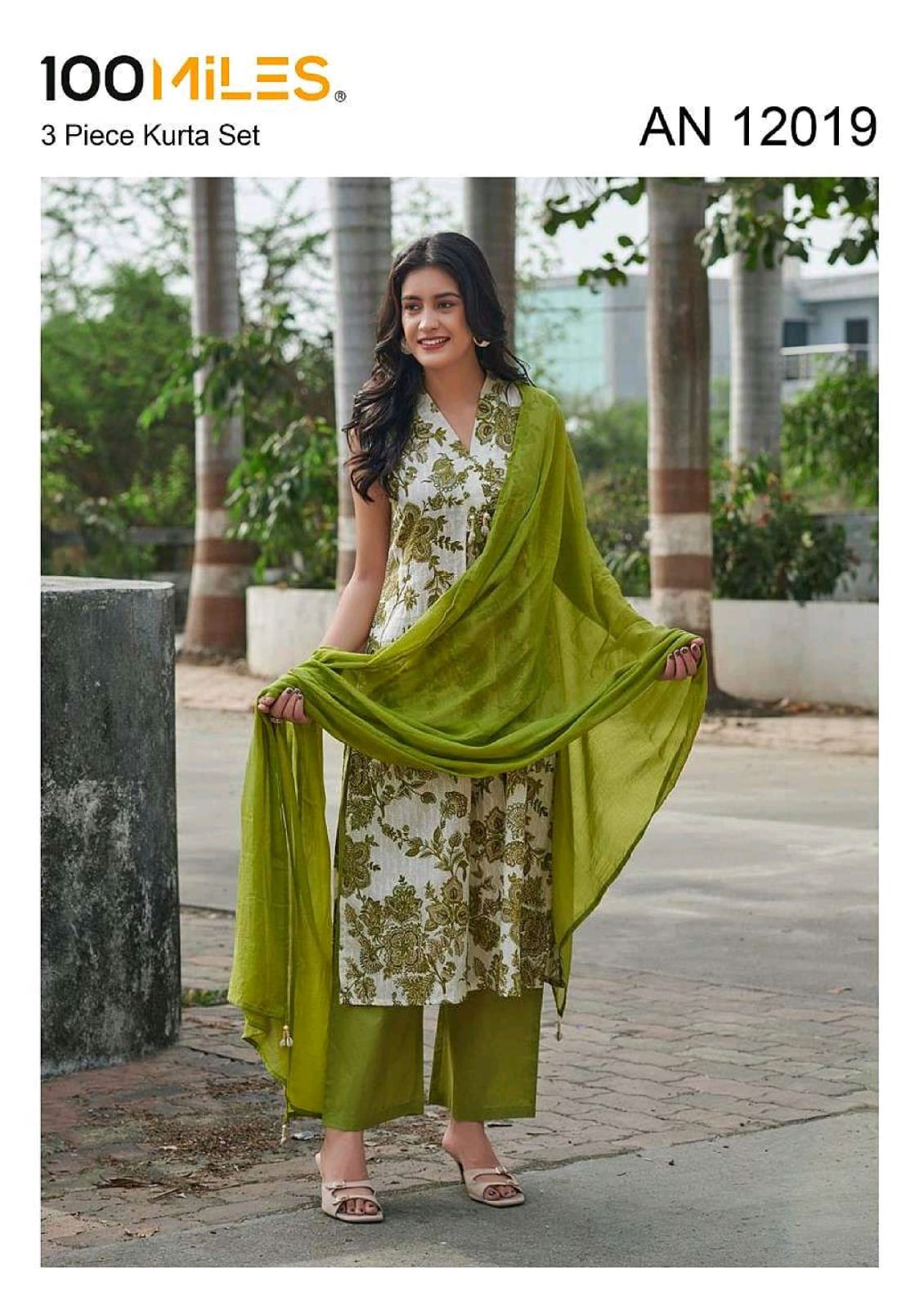 100 Miles Kurti AN12019 Readymade Dress Size Set collection 1
