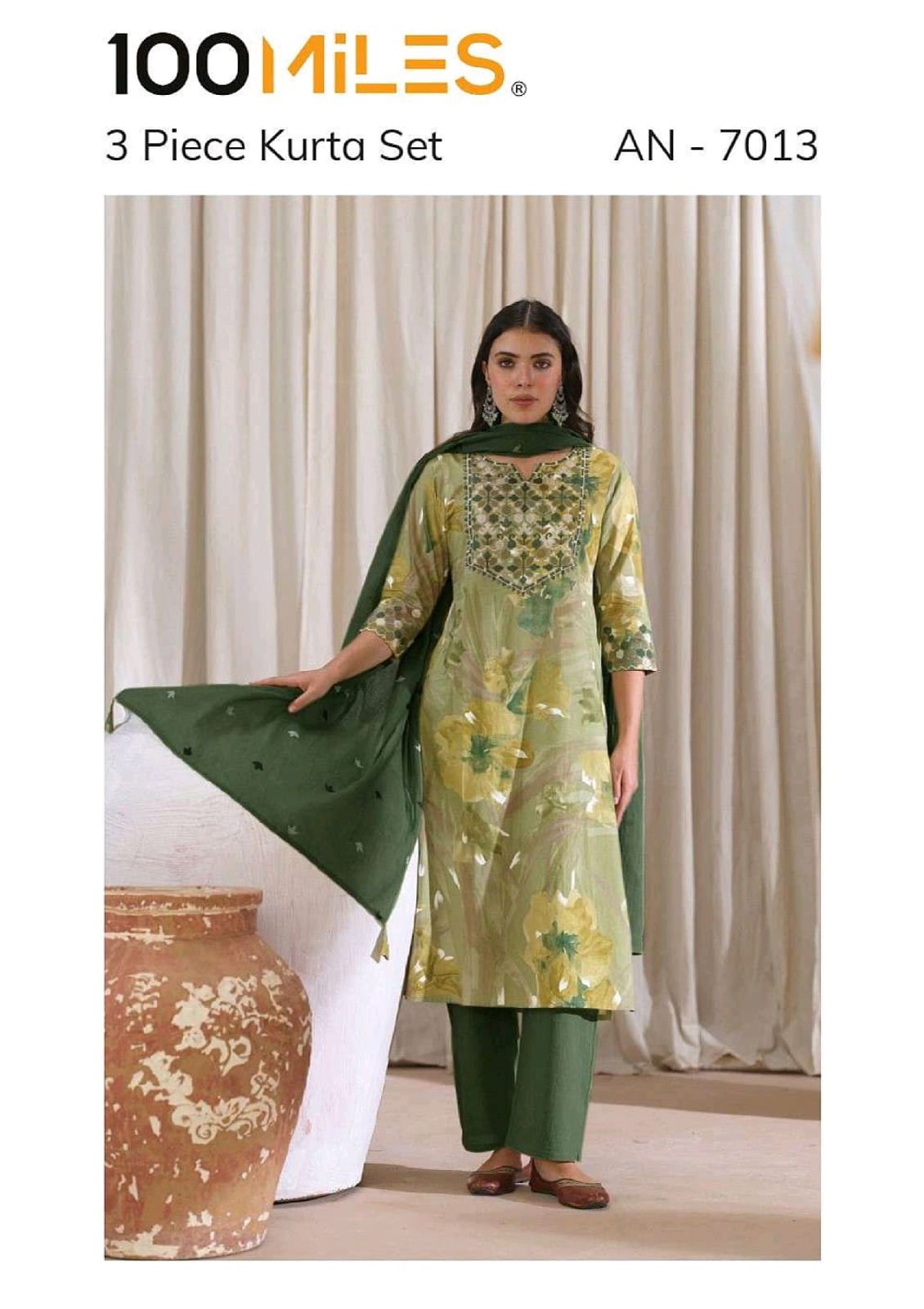 100 Miles Kurti AN7013 Readymade Dress Size Set collection 1