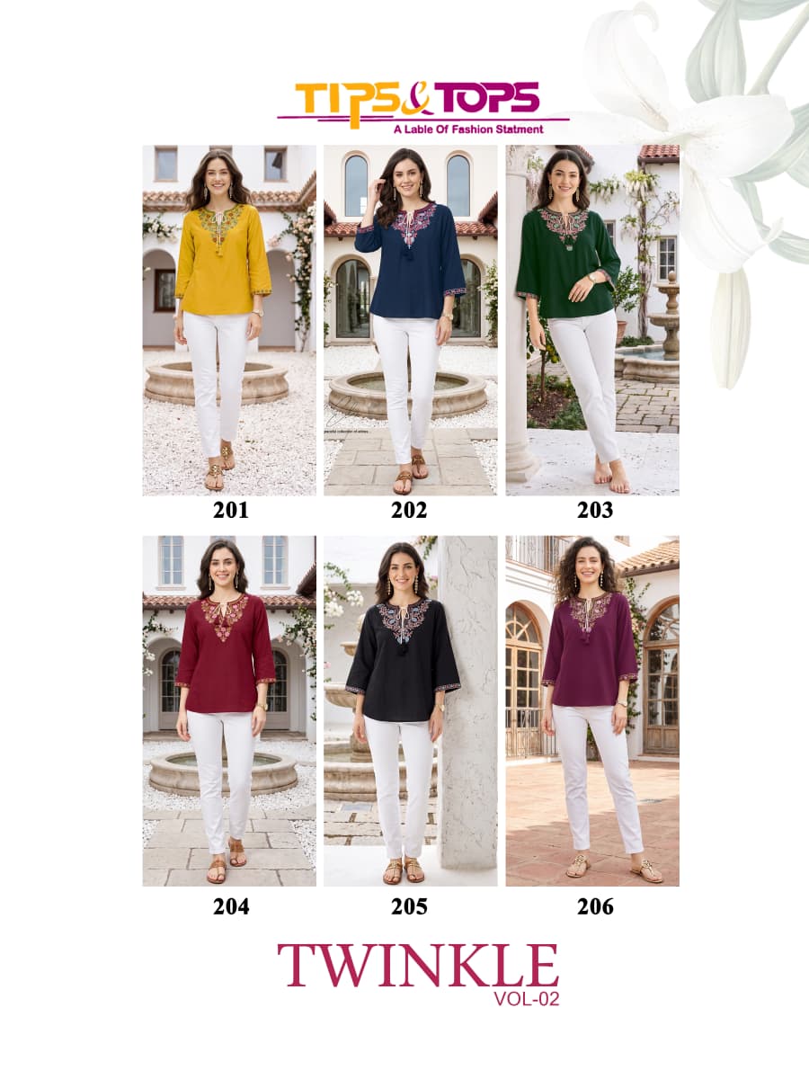 Tips And Tops Twinkle Vol 2 Rayon Kurti Catalog collection 2