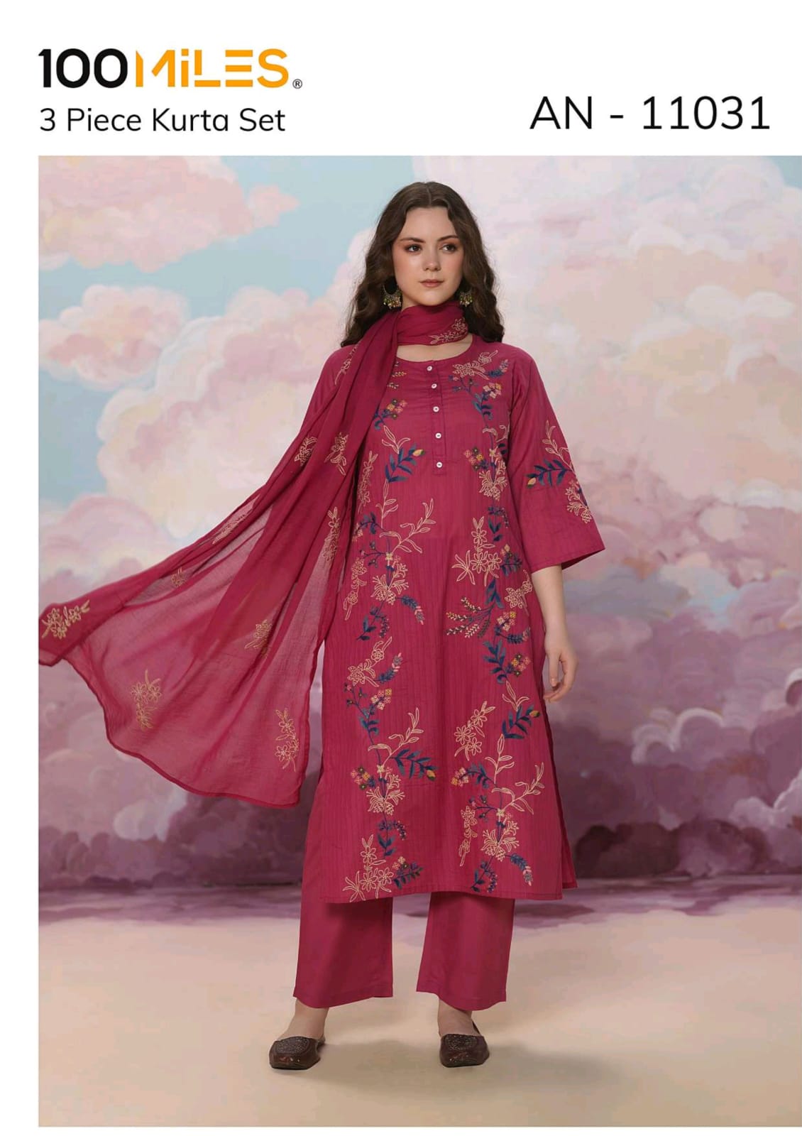 100 Miles Kurti AN11031 Readymade Dress Size Set collection 1