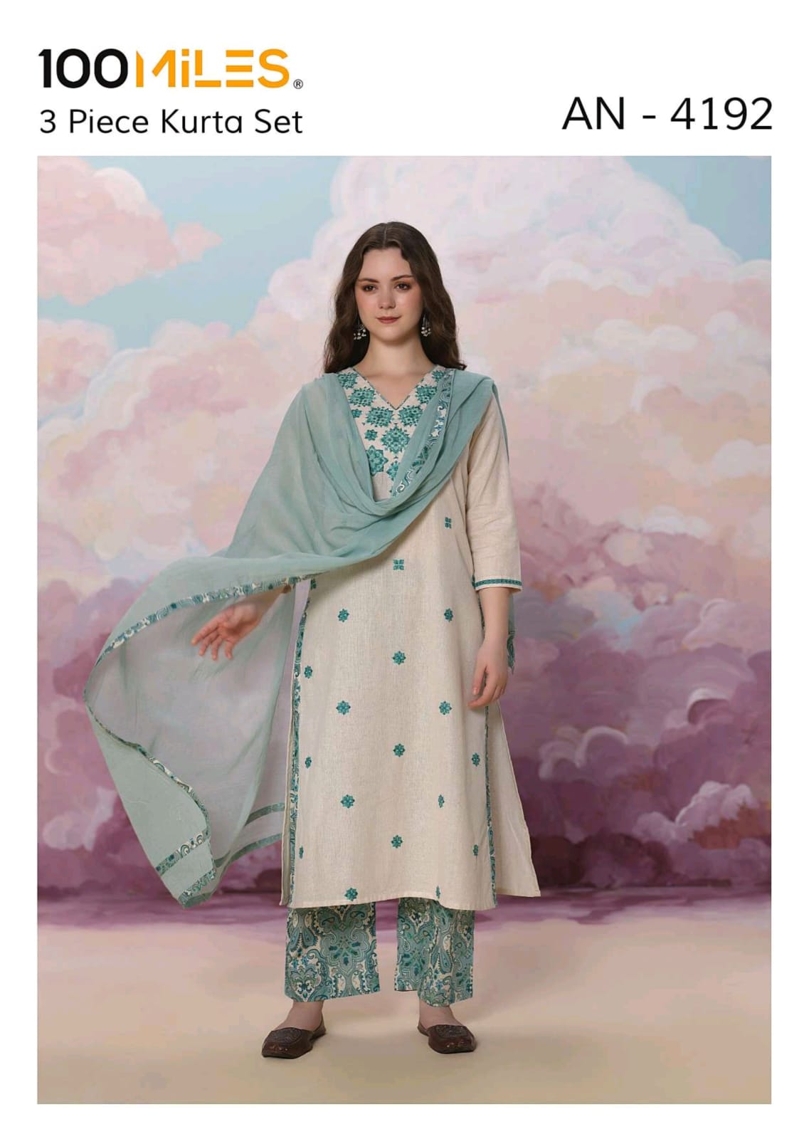 100 Miles Kurti AN4192 Readymade Dress Size Set collection 1